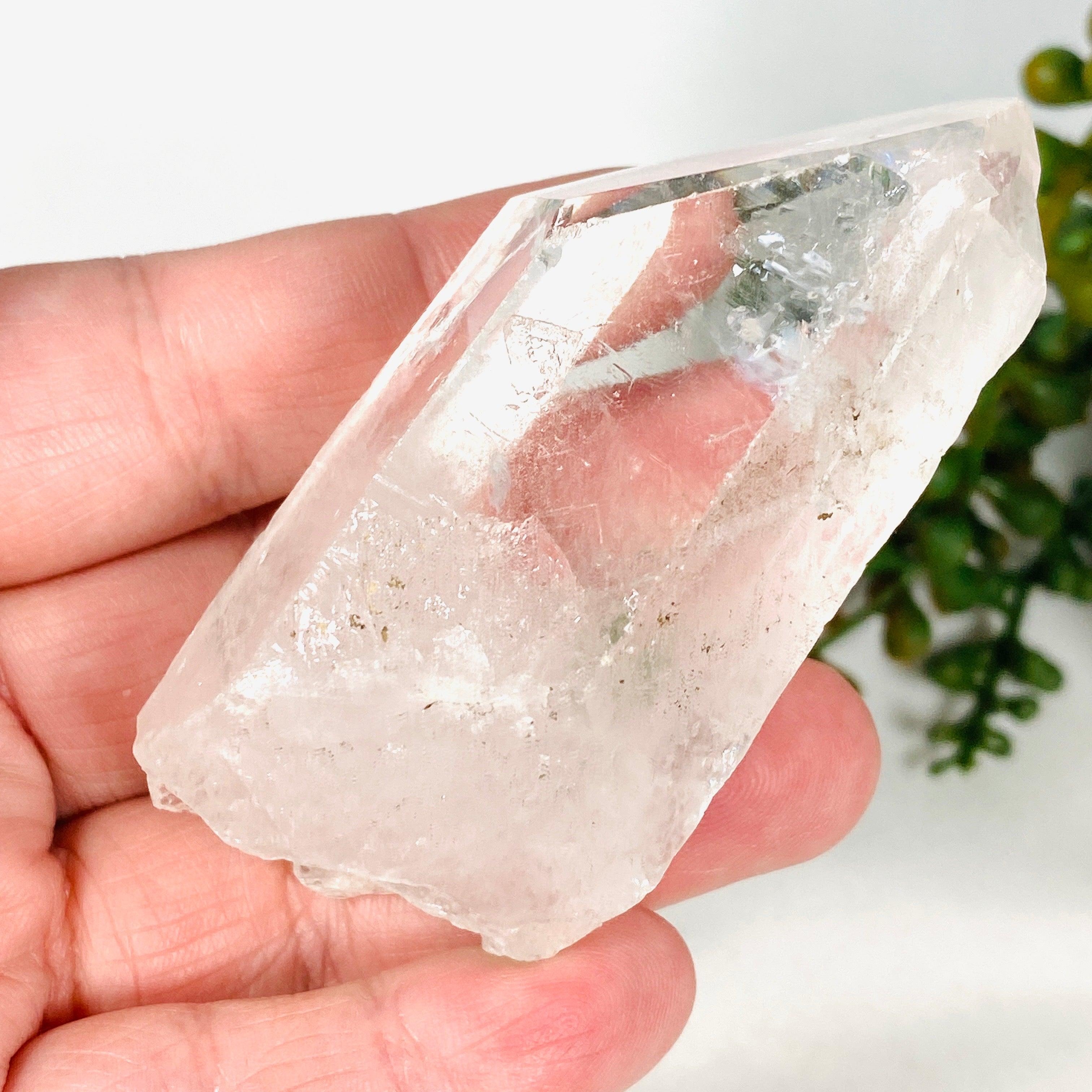 Natural Clear Quartz Semi-Polished Point Stone - Healing Crystal for Meditation, Reiki, and Home Decor | CQCP01