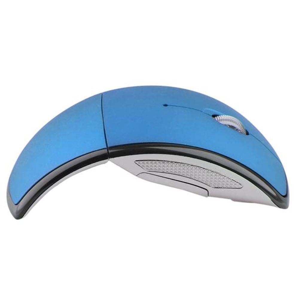 Foldable Wireless Mouse 2.4GHz with USB Receiver - Portable Ergonomic Computer Mouse for PC, Laptop, Notebook (Blue) | Perfect for Travel, Office & Home Use