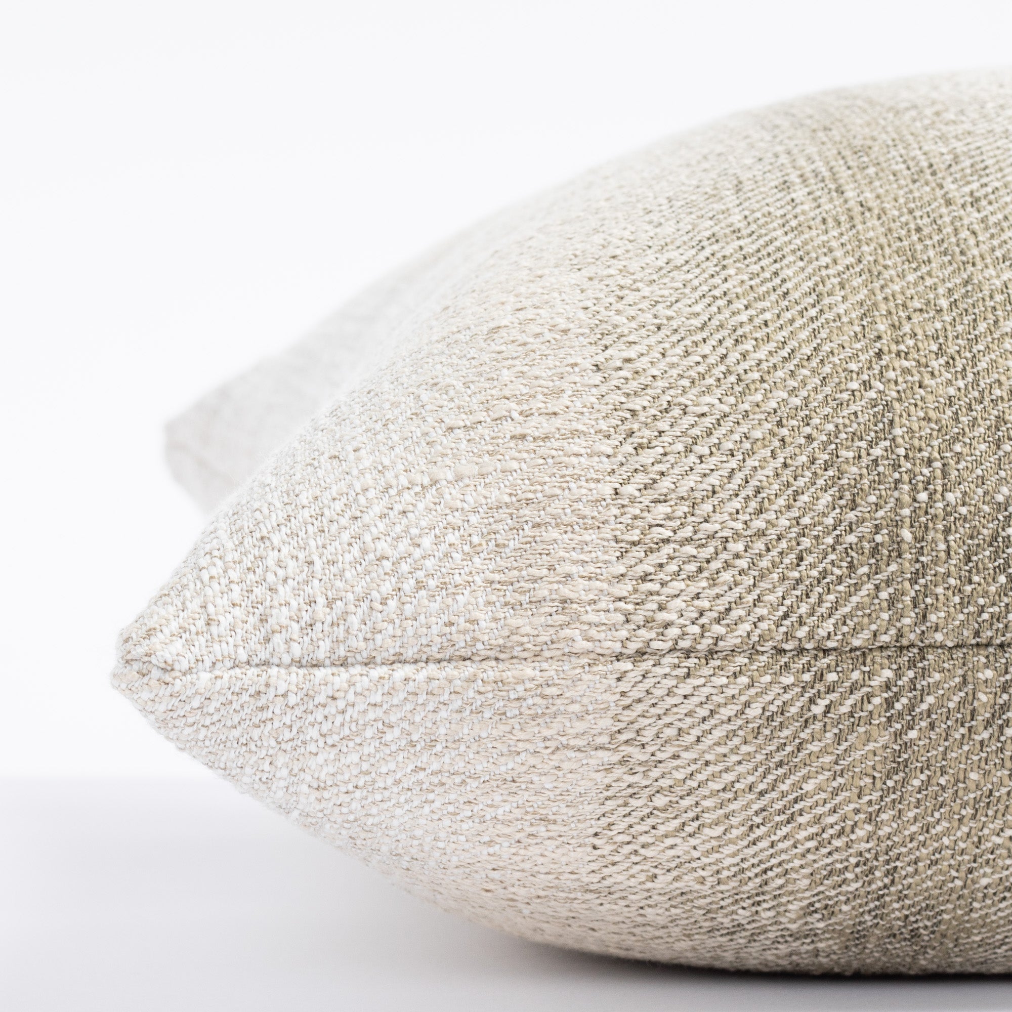 Tahoe Stripe 22x22 Decorative Throw Pillow Cover - Moss Green Cotton Linen Blend Cushion Case for Sofa, Bed, Living Room & Home Decor