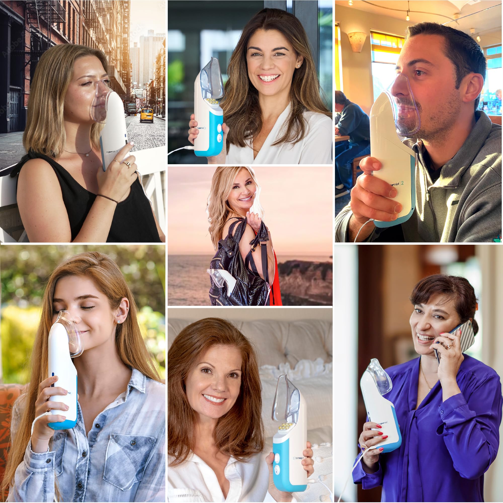Mypurmist Ultrapure Plug-in Steam Inhaler - Handheld Vaporizer & Humidifier for Sinus Relief, Nasal Congestion, Cold & Cough - Perfect for Singers' Vocal Care & Home Respiratory Therapy (Premium Kit)