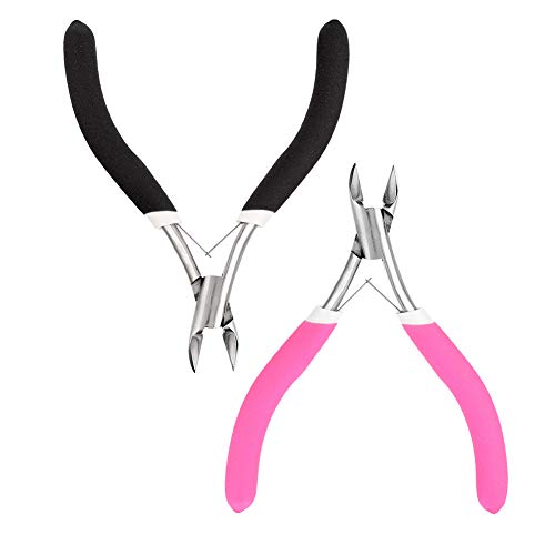Professional Stainless Steel Nail Cuticle Nipper & Dead Skin Scissors - Manicure Pedicure Tool for Salon & Home Use - Durable Nail Clippers for Precise Grooming (Red) - Perfect for Nail Care, Cuticle Trimming & Dead Skin Removal