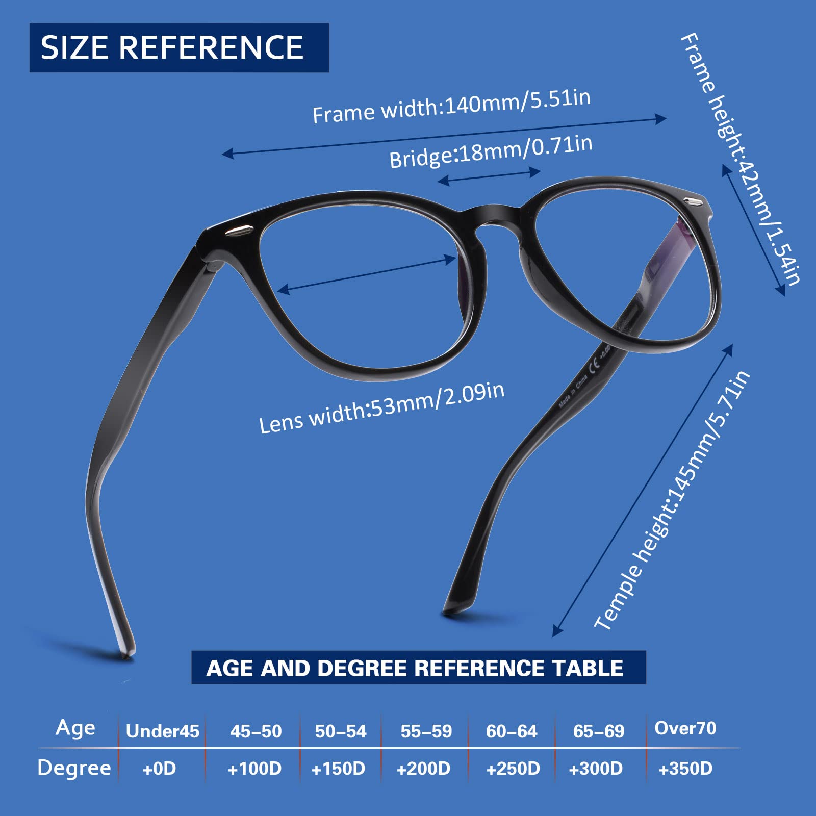 Henotin 6 Pack Blue Light Blocking Reading Glasses for Women & Men - Stylish Computer Readers with Leather Case - Perfect for Office Work, Screen Time & Reading