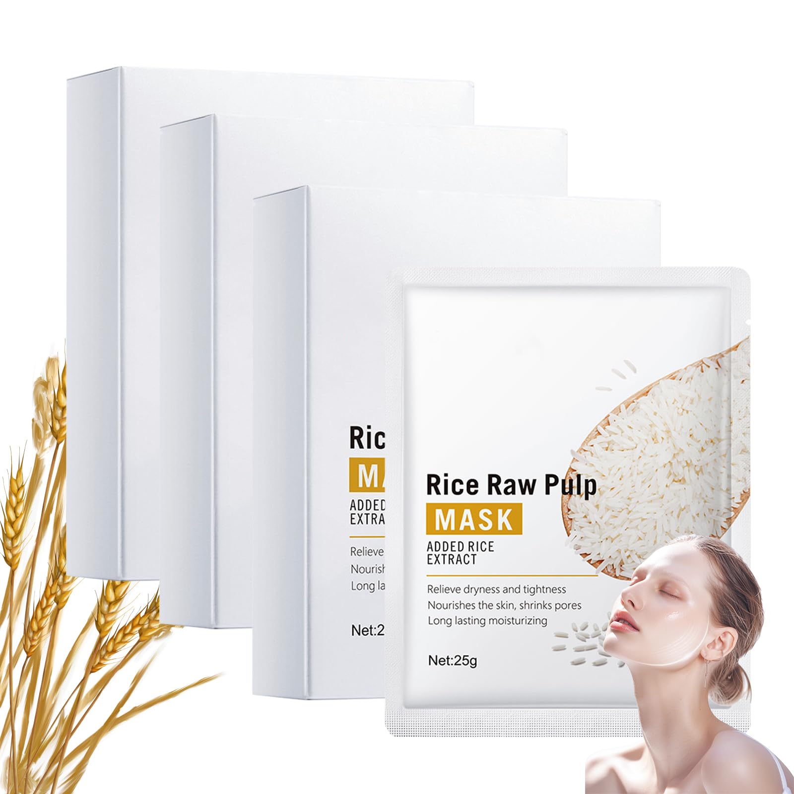 Korean Rice Dough Modeling Face Mask - Deep Nourishing & Moisture Barrier for Hydrated Skin | At-Home Spa Treatment & Self-Care Routine
