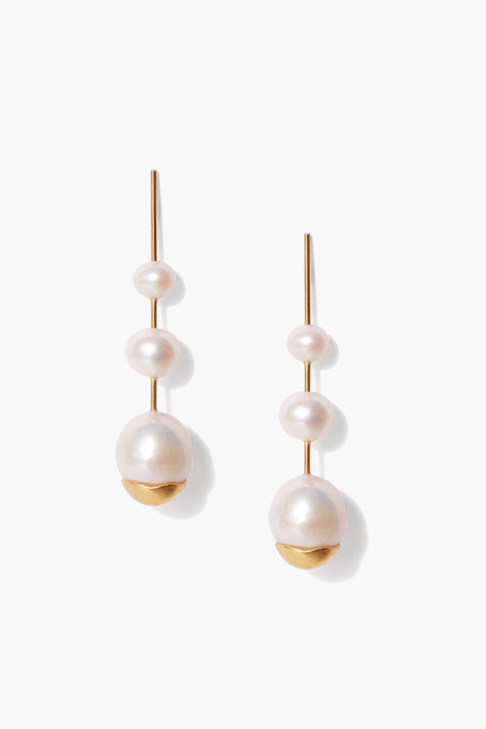 Elegant Gold Dipped Pearl Drop Earrings for Women - Perfect for Weddings, Parties & Special Occasions