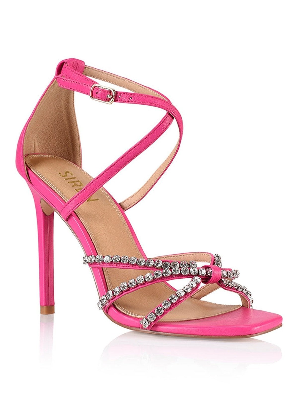 Dannie Women's Hot Pink Leather Stiletto Heels - Sexy High Heel Pumps for Party, Night Out & Special Occasions