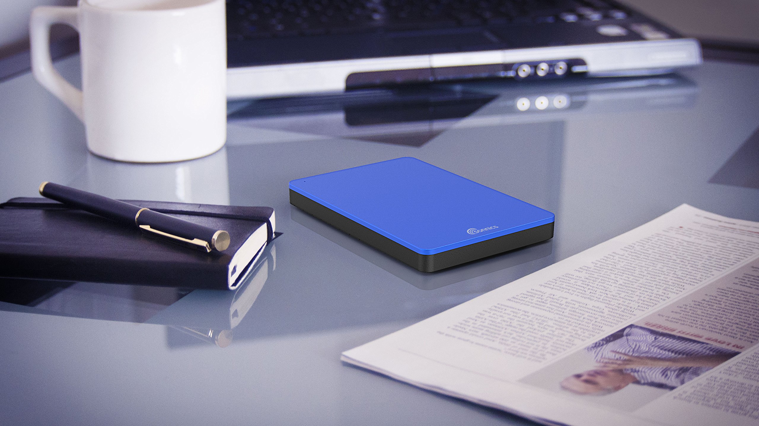 500GB Blue External Portable Hard Drive USB 3.0 - Super Fast Data Transfer for PC, Mac, Smart TV, Xbox & PS4 - Perfect for Gaming, Backup & Media Storage