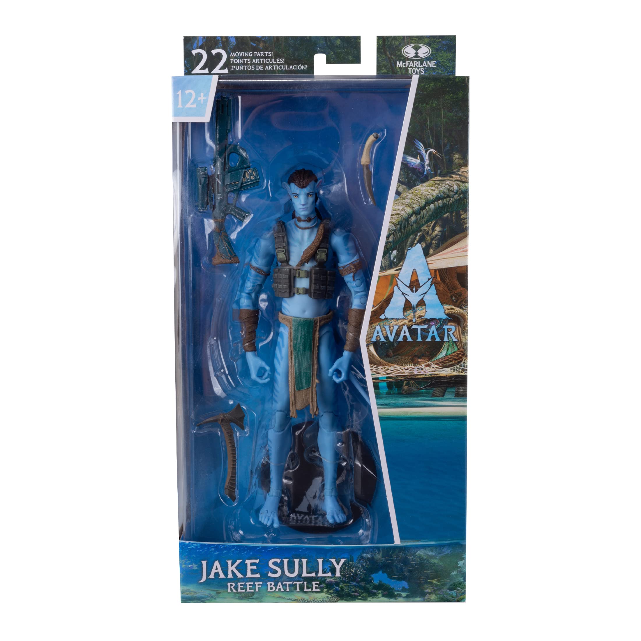 McFarlane Toys Avatar: The Way of Water Jake Sully Reef Battle Action Figure - Collectible Movie Character Toy for Fans & Gift Idea - Perfect for Display, Play & Avatar Themed Collections