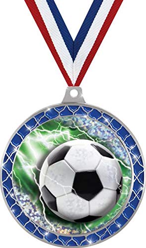 Blue Trellis Soccer Medal - 2.5