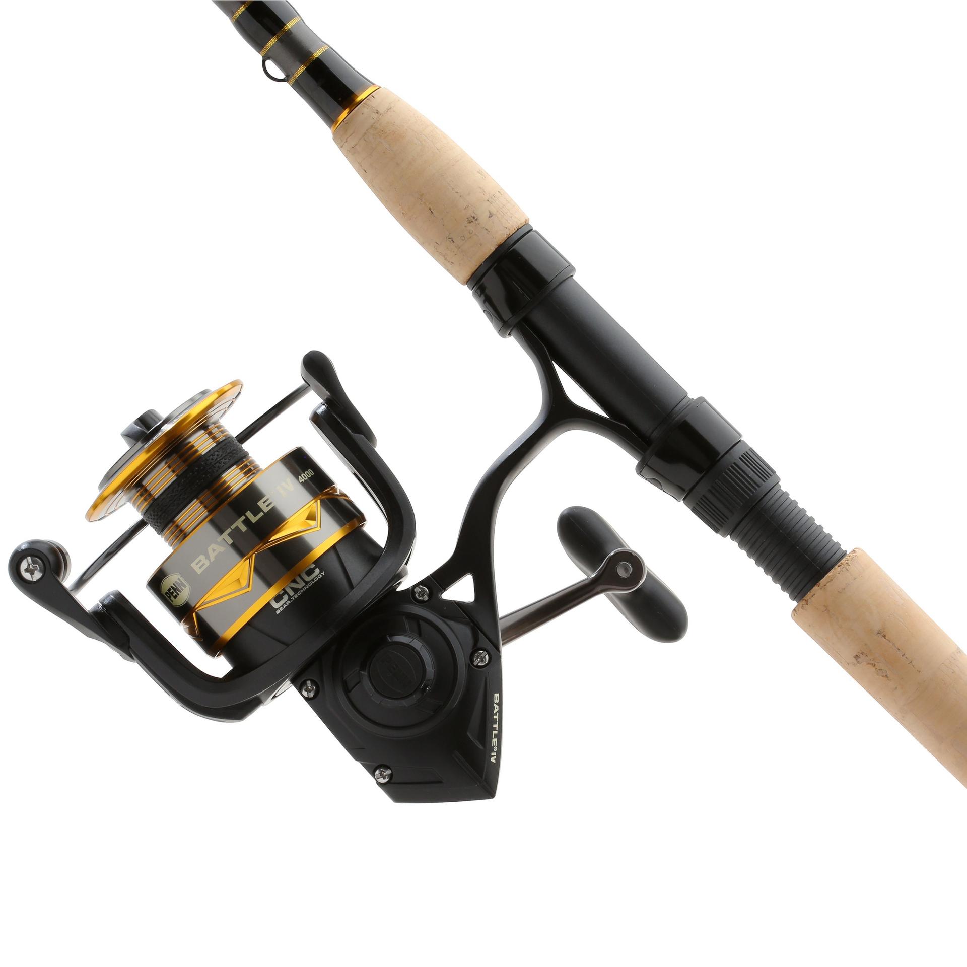 Battle IV Spinning Rod and Reel Combo - Premium Fishing Gear for Freshwater & Saltwater Anglers - Perfect for Bass, Trout, and Inshore Fishing Adventures