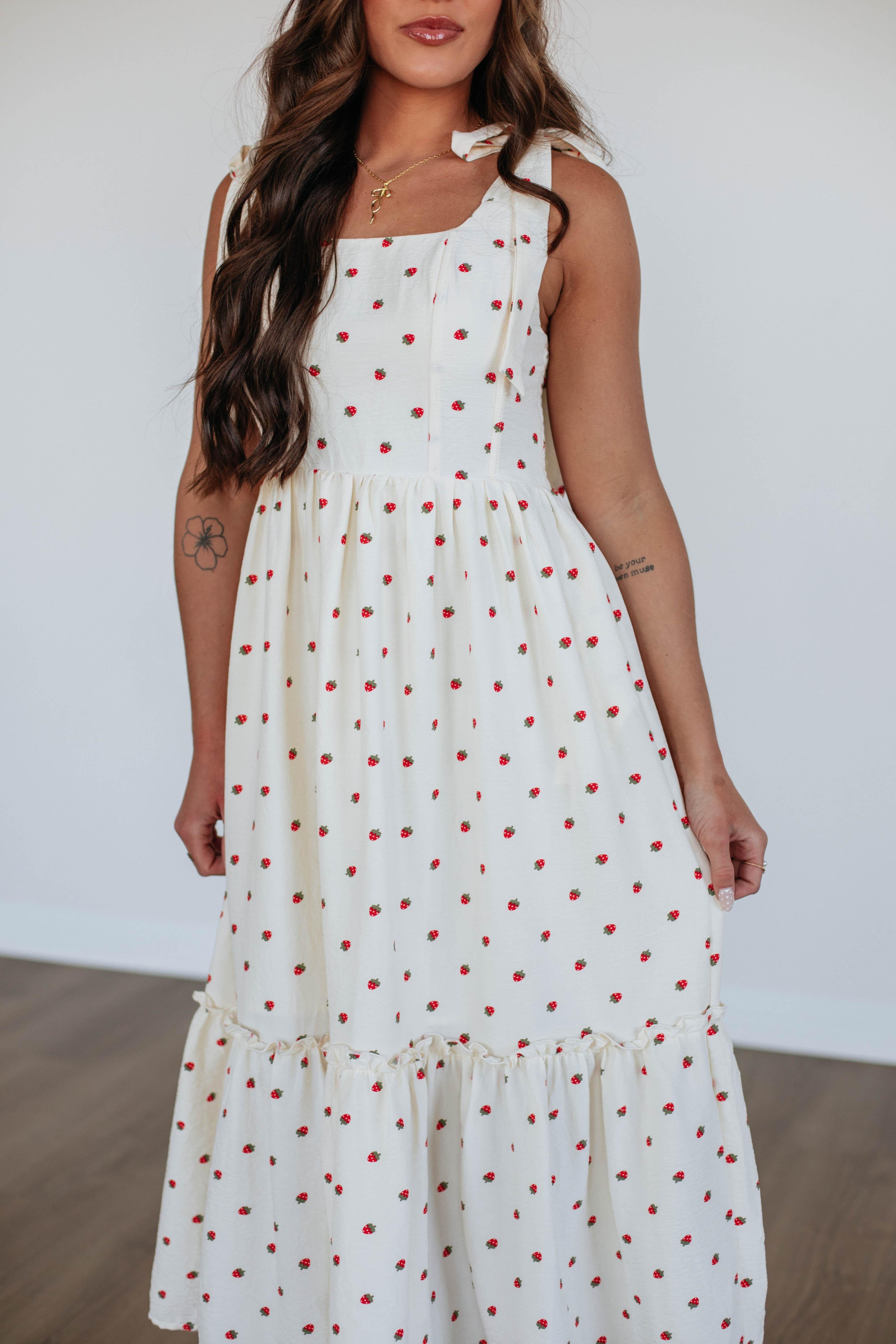 Bridget Midi Dress for Women - Flowy A-Line Summer Dress with Pockets | Perfect for Beach Vacations, Date Nights & Office Wear