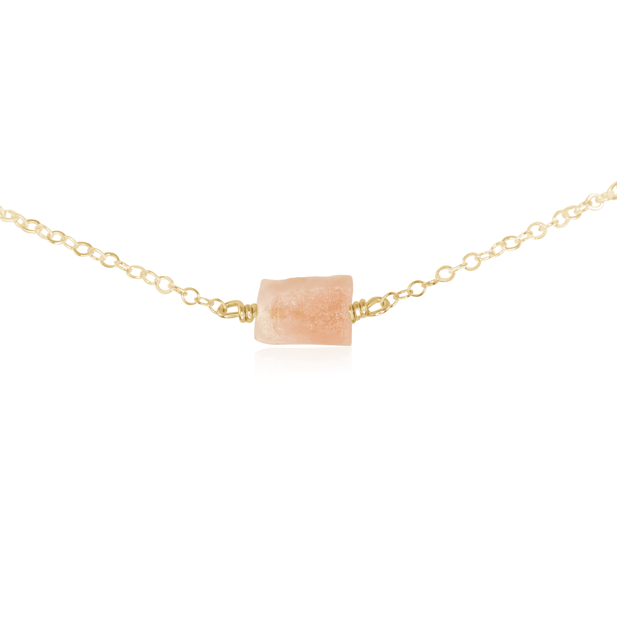 Natural Pink Peruvian Opal Crystal Choker Necklace - Raw Stone Jewelry for Women, Boho Style, Healing & Spiritual Energy - Perfect for Meditation, Yoga, and Everyday Wear