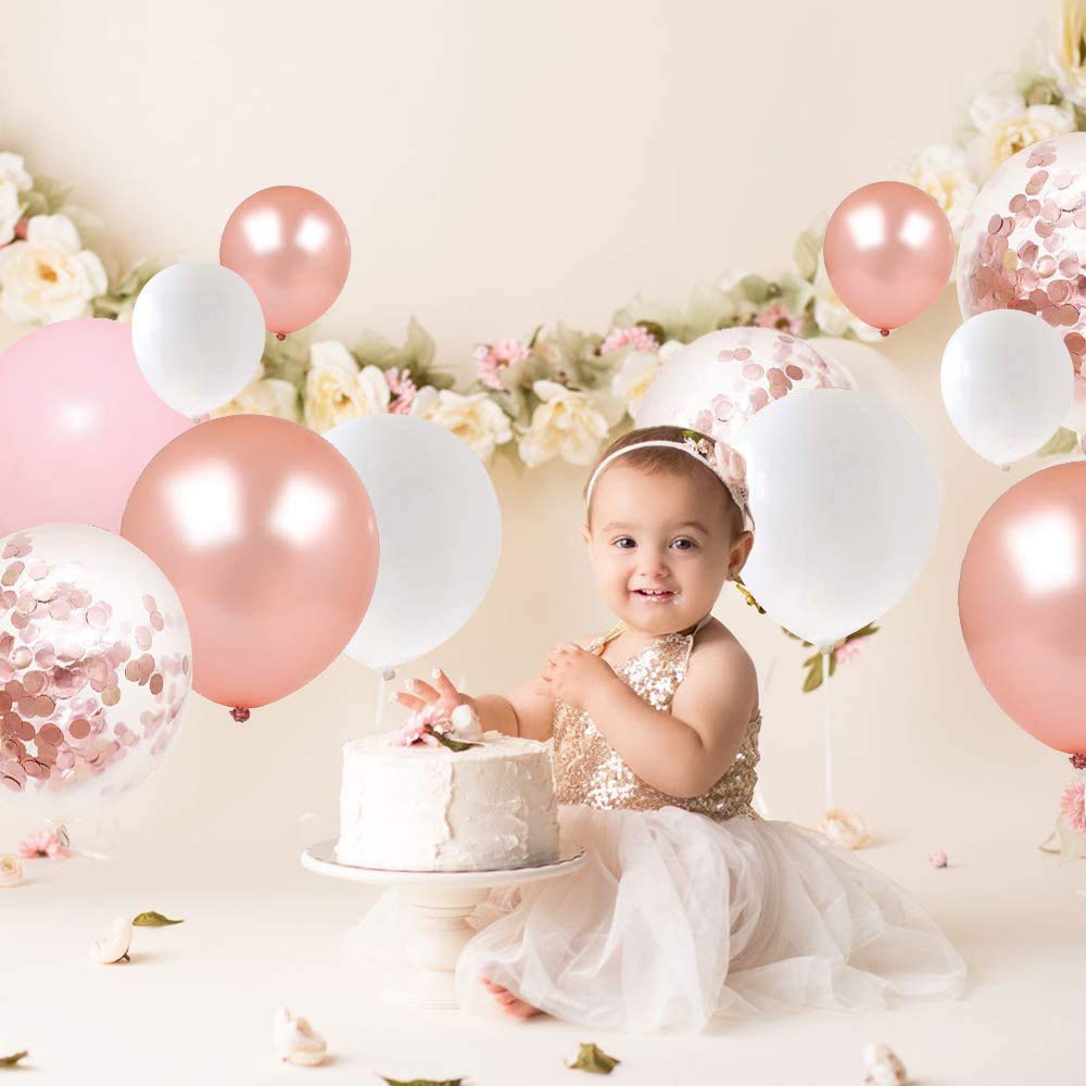 70pcs 12 Inch Rose Gold Balloons Garland Kit - Premium Party Decorations for Weddings, Bachelorette Parties, Bridal Showers, Engagements, Birthdays & Baby Showers | Elegant Home & Event Decoration