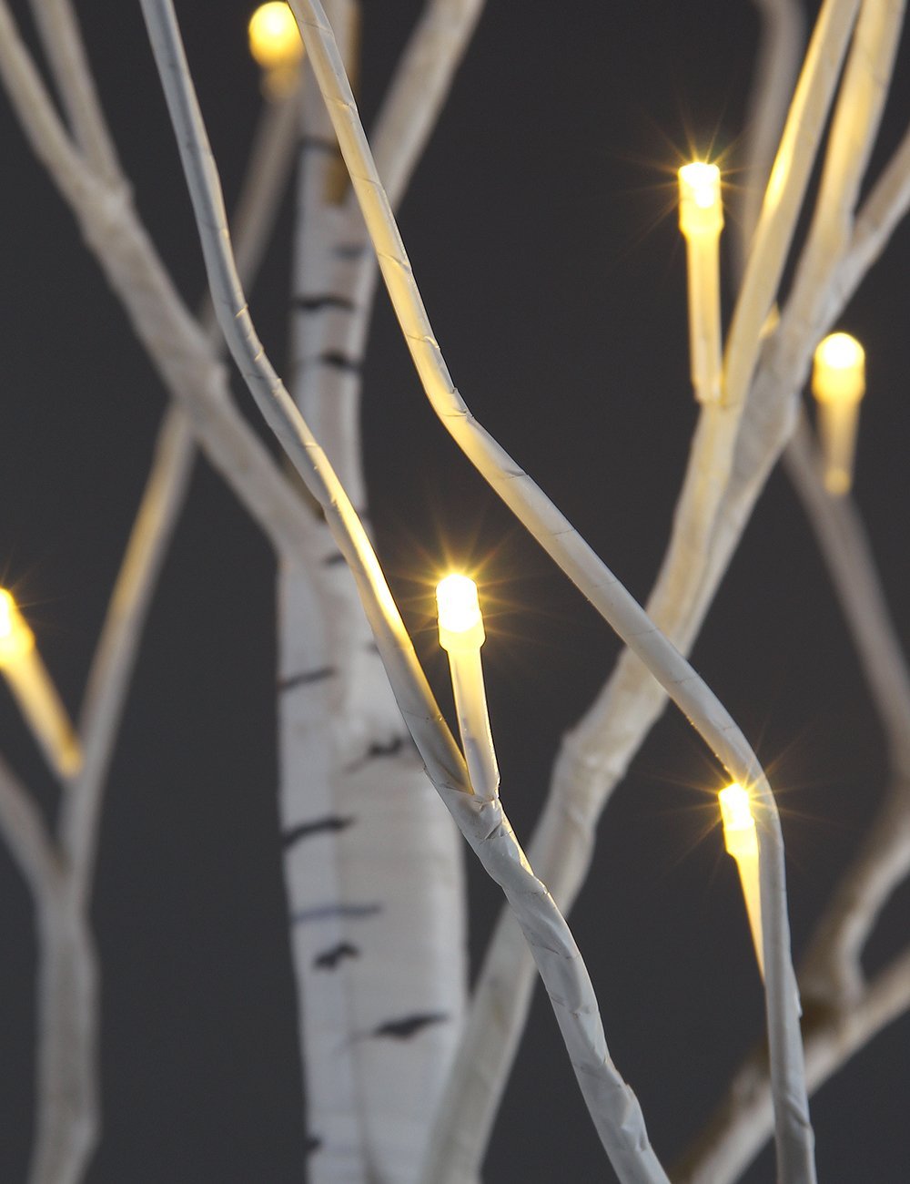 LIGHTSHARE 6FT 72L LED Birch Tree Lights - 2 Pack Warm White Christmas Tree Lights for Holiday Party Decorations - Indoor & Outdoor Use for Garden, Yard, Patio, and Home Decor