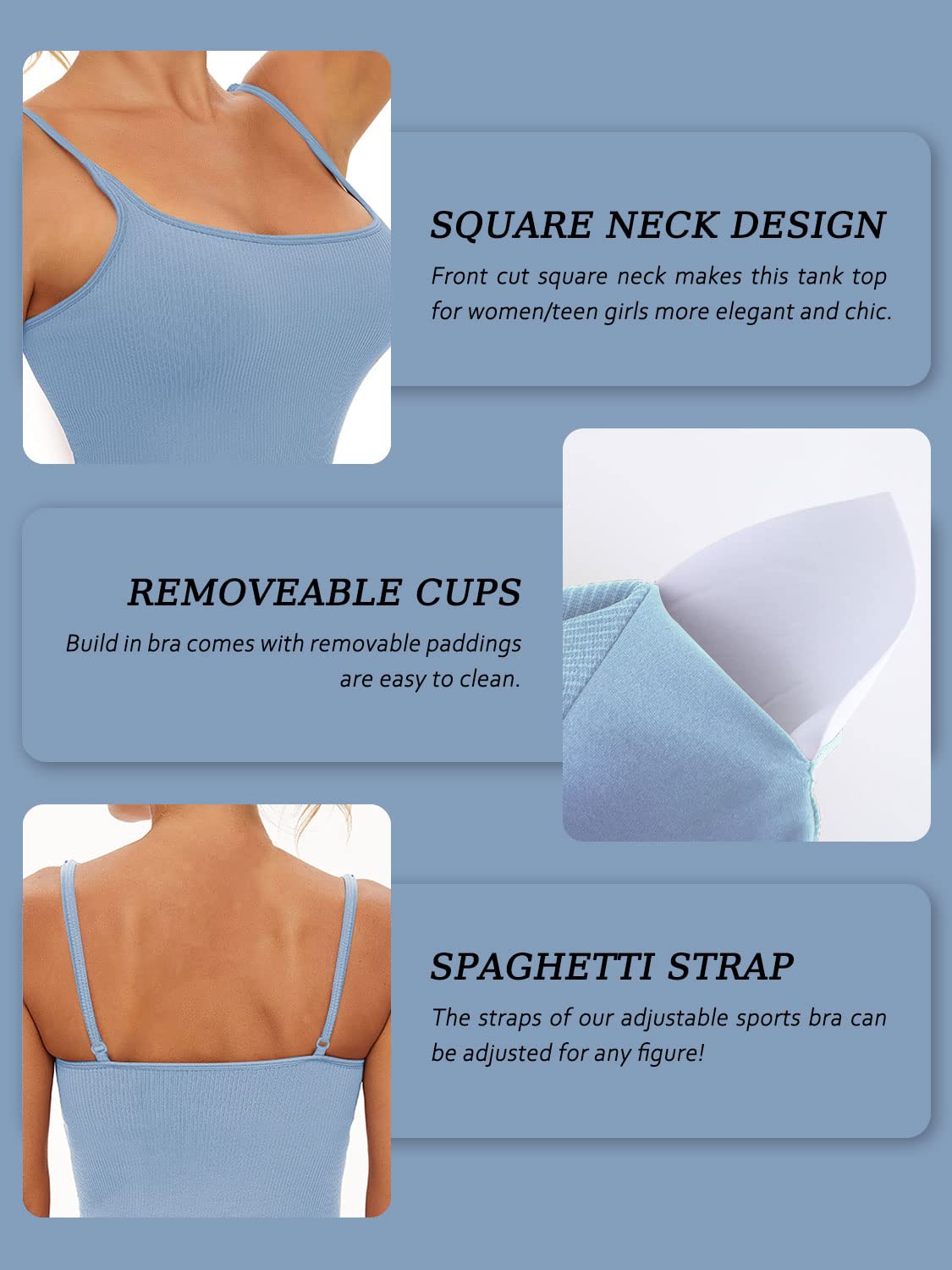 FelFory Seamless Sports Bra Top for Women - Gym & Yoga Wear