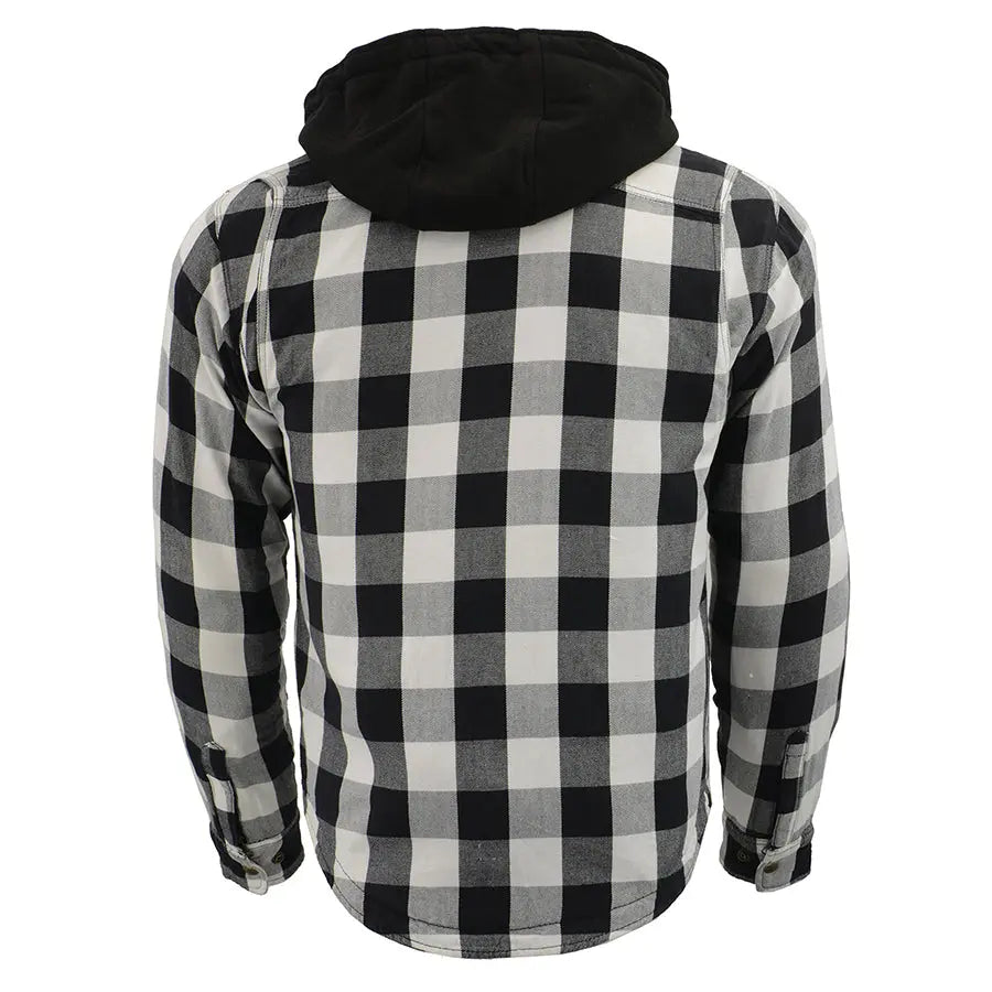 Milwaukee Leather Men's Plaid Flannel Armored Shirt Jacket - Motorcycle Riding Gear for Men, Winter Warmth & Protection - Perfect for Biking, Outdoor Adventures & Casual Wear
