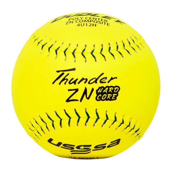 Dudley Thunder ZN Hardcore 44/375 USSSA Approved Slowpitch Softballs - 12 Pack for Competitive Play & Training | Perfect for USSSA Tournaments, League Games & Practice Sessions