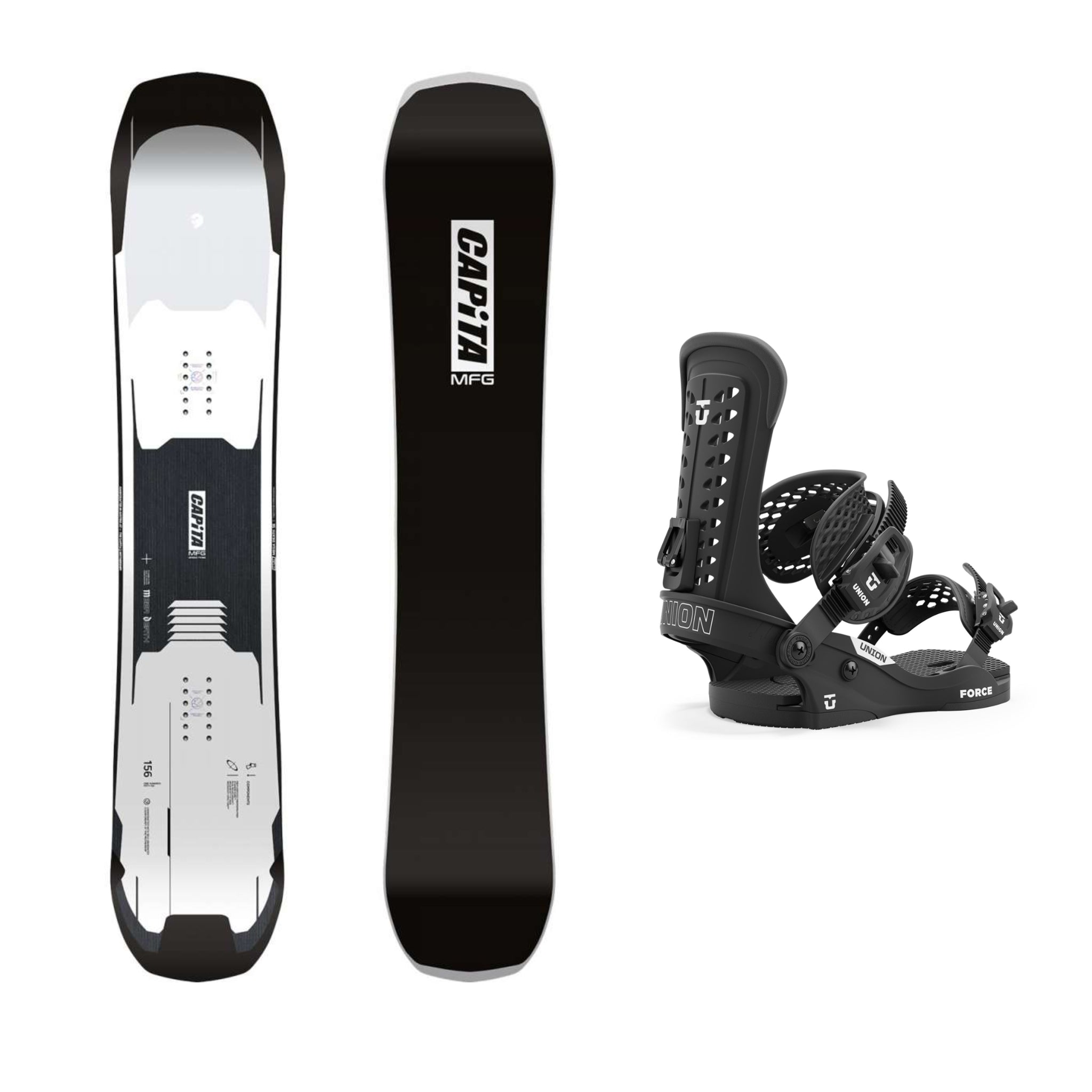 CAPiTA Mega Death Snowboard with Union Force Classic Bindings 2025 - All-Mountain Freestyle Snowboard for Men & Women | Perfect for Powder, Park & Backcountry Riding