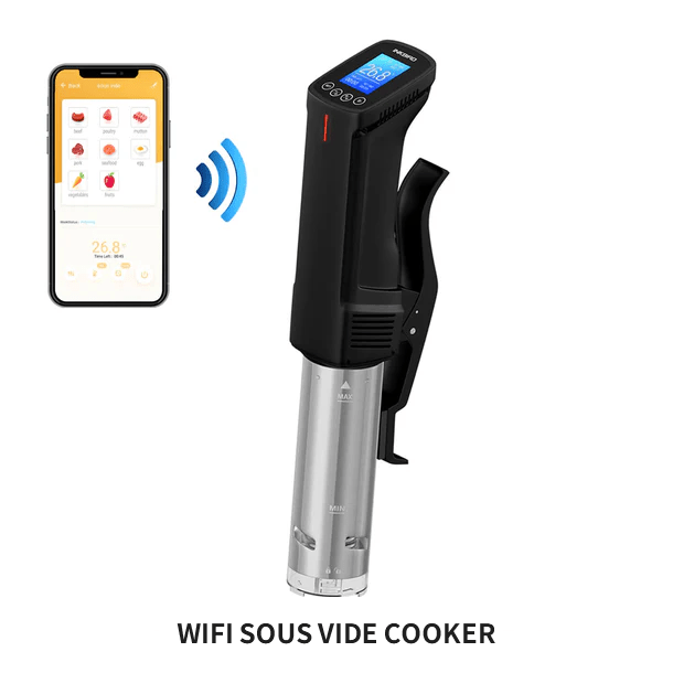 WiFi Sous Vide Cooker ISV 100W - Precision Temperature Control for Perfect Steaks, Chicken & Fish - Smart Kitchen App Control - Ideal for Home Chefs & Meal Prep