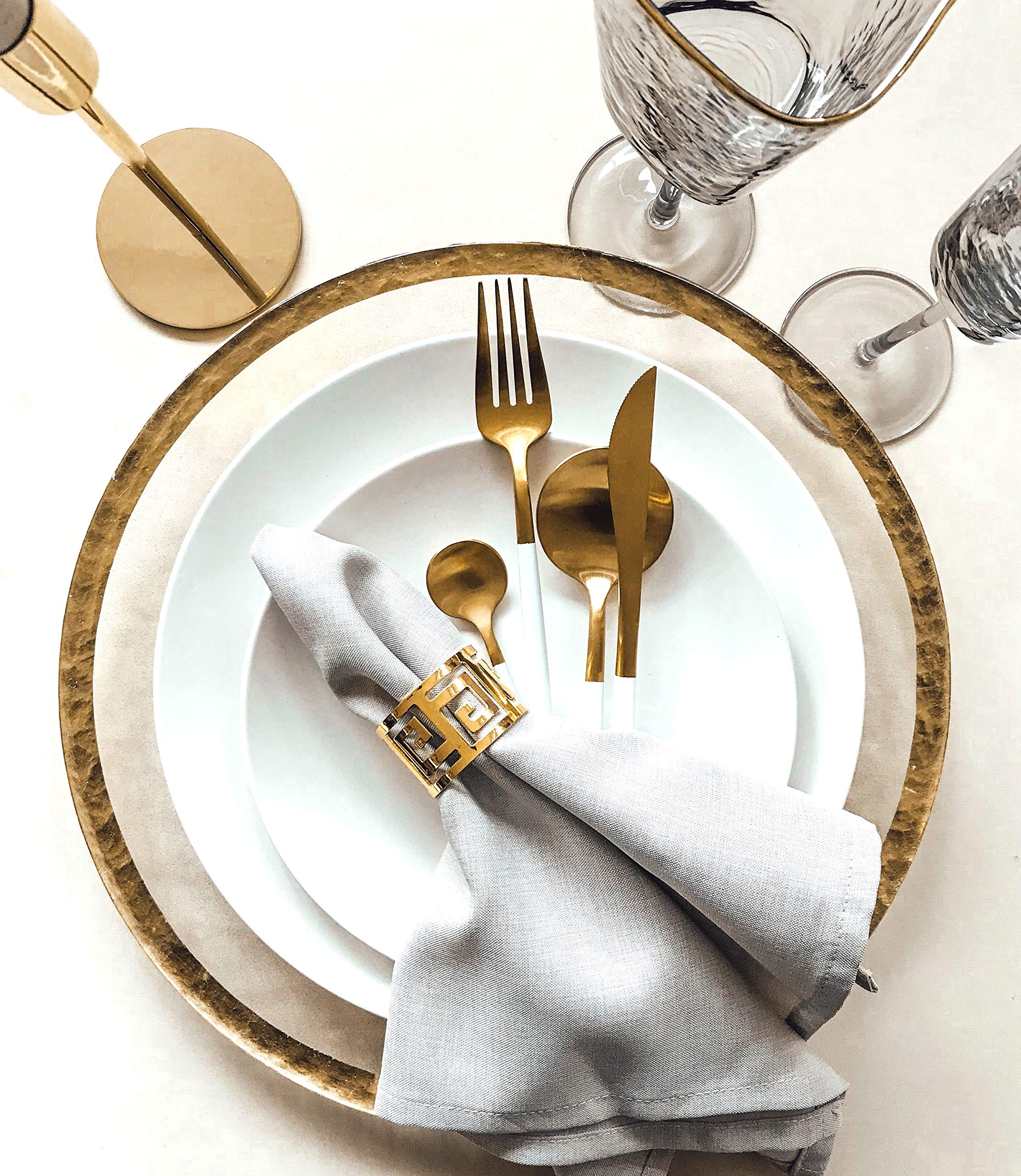 Farmhouse Napkin Rings Set of 14 - Elegant Metal Napkin Holders for Cloth Napkins - Perfect for Dining Table Decor, Wedding Receptions, Christmas, Thanksgiving & Family Gatherings - Rustic Table Setting Accessories for Holiday Parties & Special Occasions