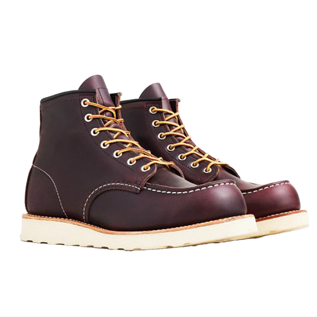 6 Inch MOC 8847 Black Cherry Work Boots for Men - Durable Safety Shoes for Construction, Hiking & Outdoor Work