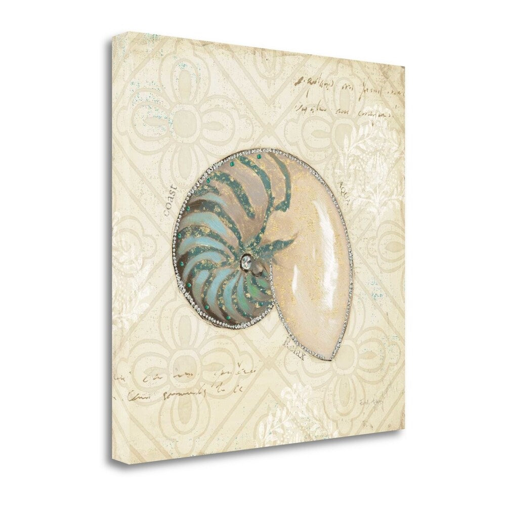 Beach Treasures III By Emily Adams - Fine Art Giclee Print on Gallery Wrap Canvas, Ready to Hang Wall Decor - Perfect for Living Room, Bedroom, Office & Beach House Decor