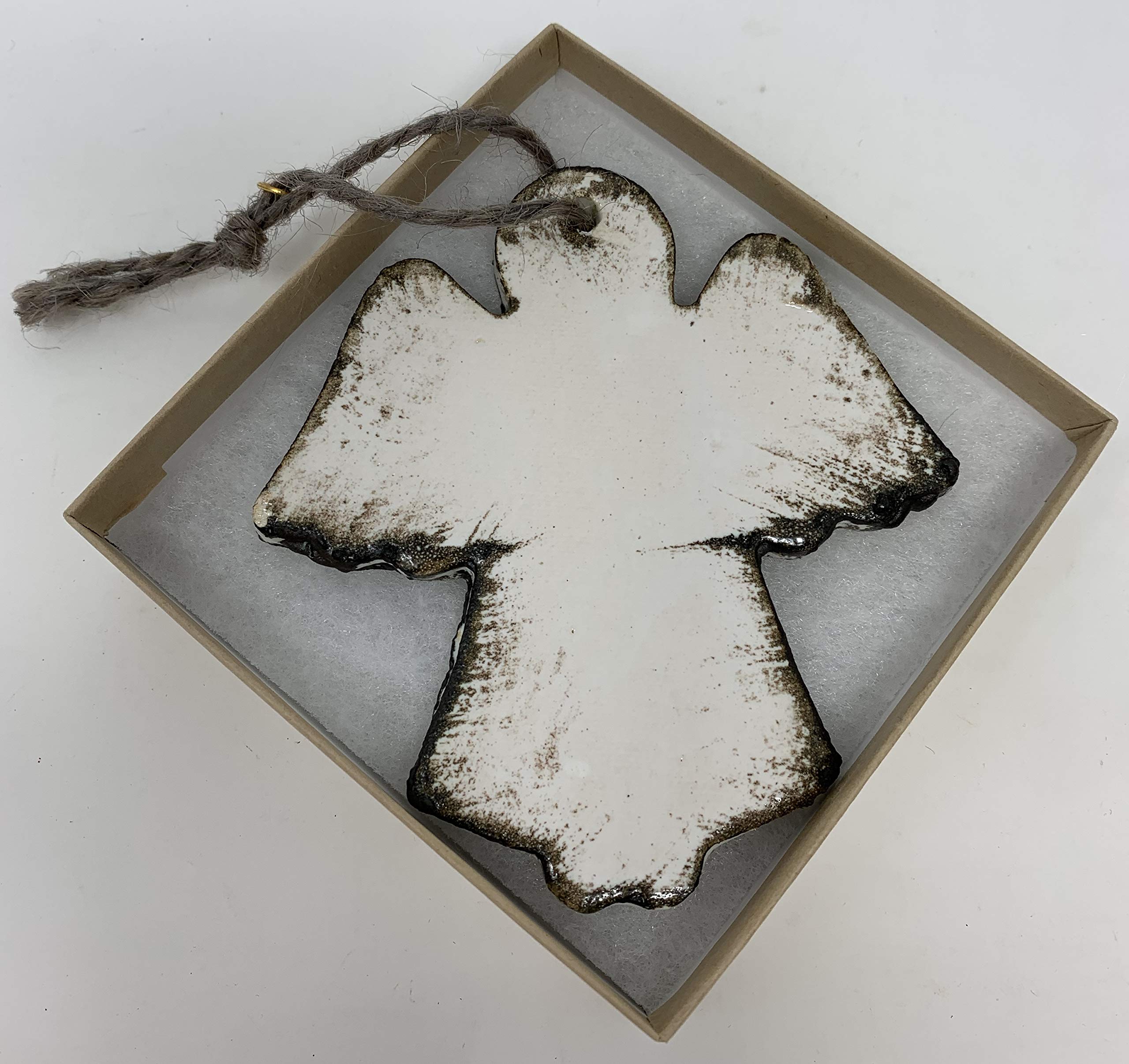Handmade Glazed Ceramic Angel Ornament - Christmas Tree Decor, Holiday Home Decoration, Gift for Collectors (Perfect for Christmas Decorations, Gift Exchanges & Holiday Mantel Displays)