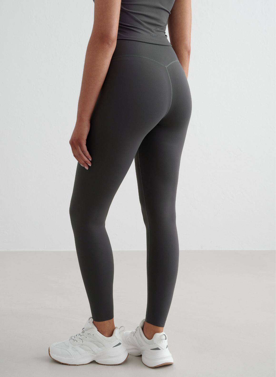 Shadow Grey Sense Tights - High Waist Yoga Pants for Women, Breathable Workout Leggings for Running, Gym & Lounge Wear