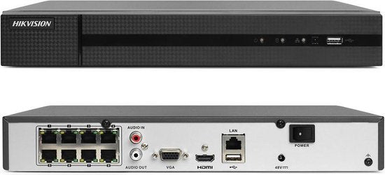 HWN 4108MH 8P 8 Channel 8MP 4K NVR with PoE - Home & Business Security Surveillance System for Indoor/Outdoor Monitoring