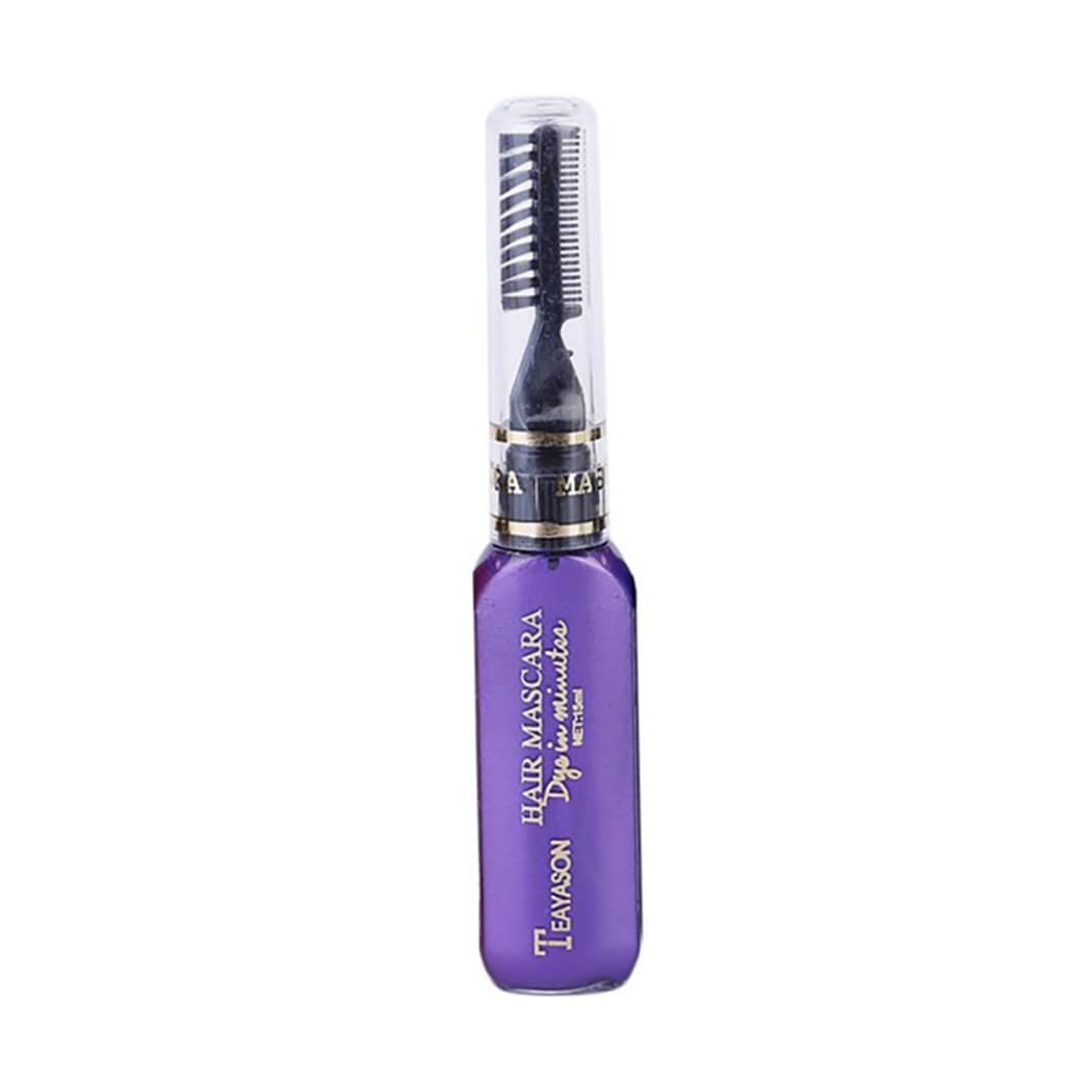 **Vibrant Temporary Hair Color Chalk - Non-Toxic, Washable Hair Dye Stick & Mascara for Instant Hair Styling (Purple) | Perfect for Parties, Halloween & Creative Looks**