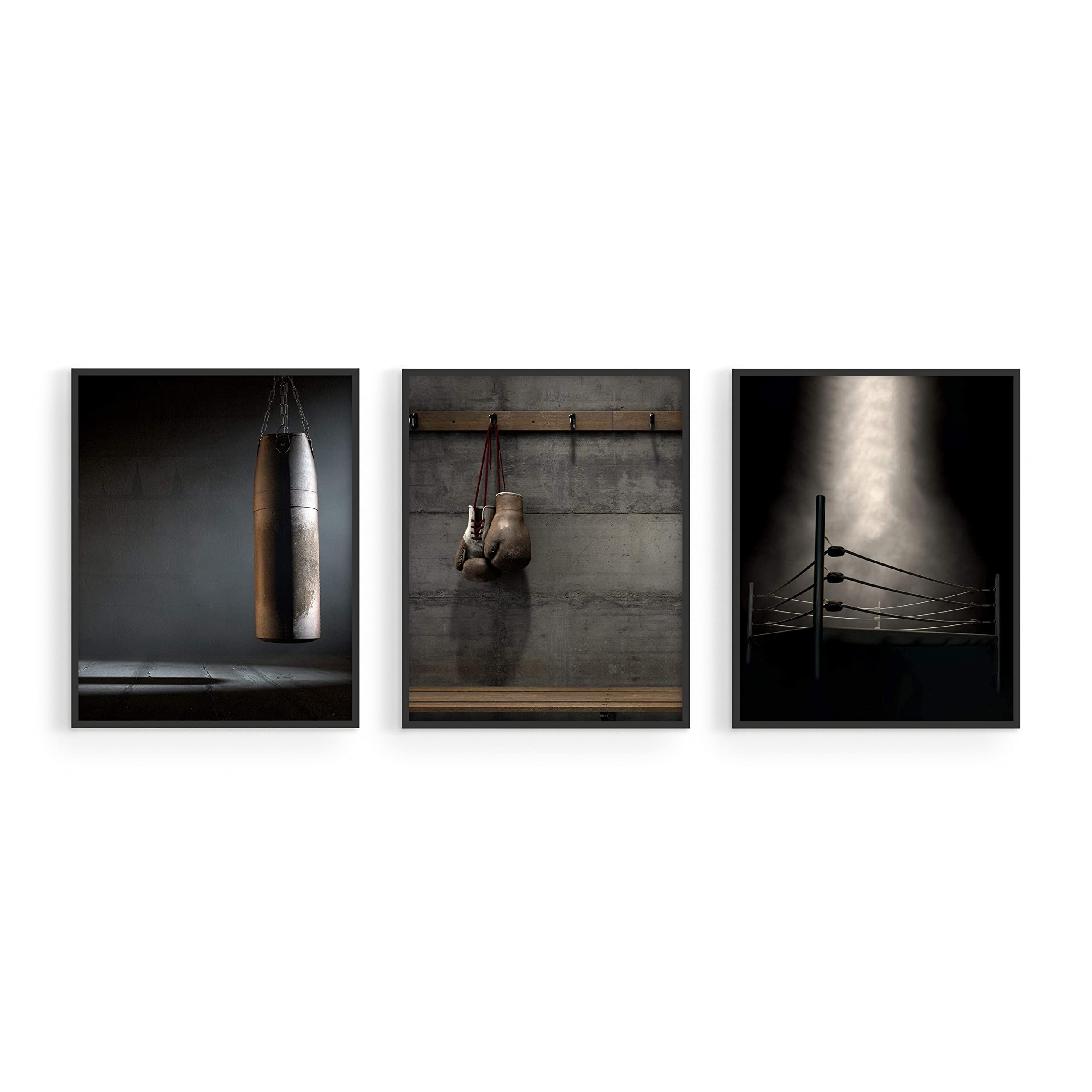 Summit Designs Boxing Wall Art Prints – Set of 3 (8x10) Unframed Posters | Sports Decor for Men, Kids & Teens | Perfect for Bedroom, Man Cave & Boys Room | Boxing Theme Wall Art for Home & Gym Decor