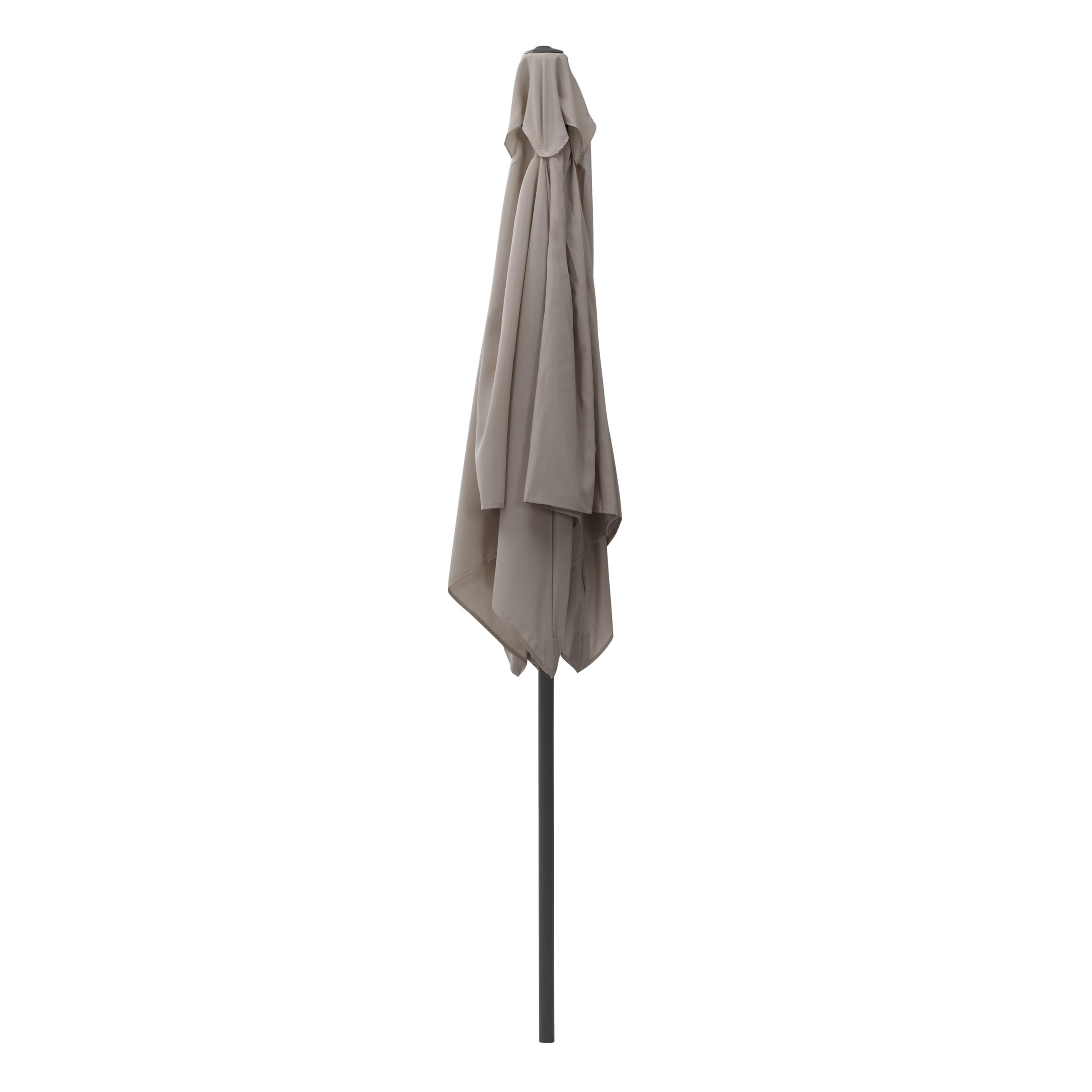 CorLiving PPU-330-U Outdoor Patio Umbrella in Sand Gray - UV Protection & Wind Resistant for Garden, Poolside, and Backyard Relaxation