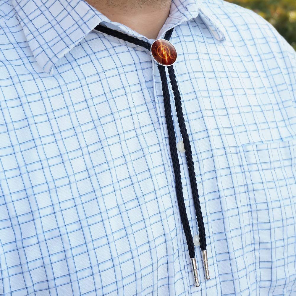 The Flash TV Series Lightning Streak Western Cowboy Bolo Tie - Superhero Neckwear for Men - Perfect for Cosplay, Western Rodeo & Comic Con Events
