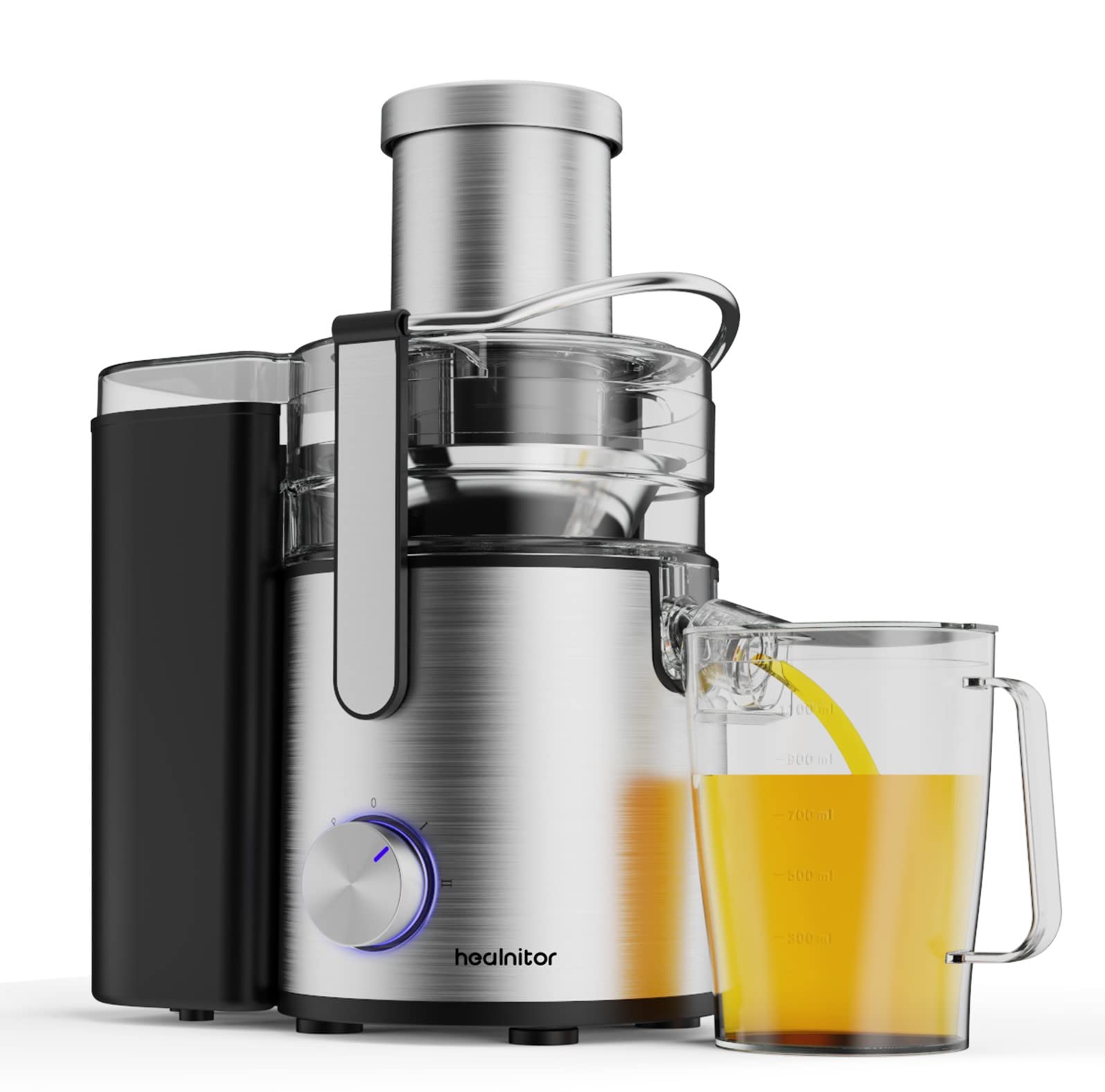 Healnitor 1000W 3-Speed LED Centrifugal Juicer for Fruits and Vegetables - 3.5