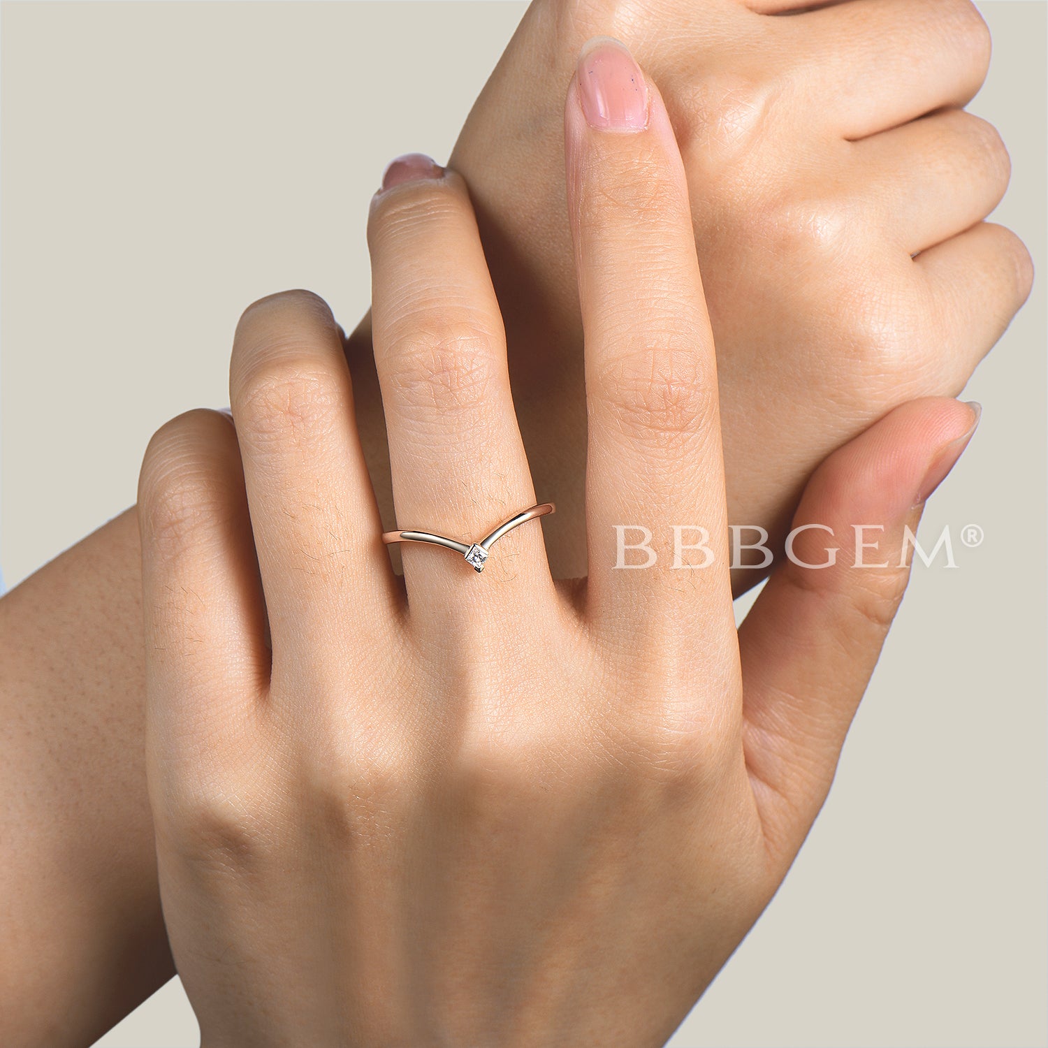 Princess Cut Moissanite Solitaire Wedding Ring - 14K Yellow Gold Curved Band for Women | Elegant Engagement & Bridal Jewelry Gift for Her