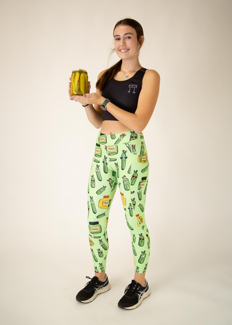 Women's High Waist Pickleball Leggings - Moisture Wicking & Stretchable for Yoga, Gym & Pickleball Games