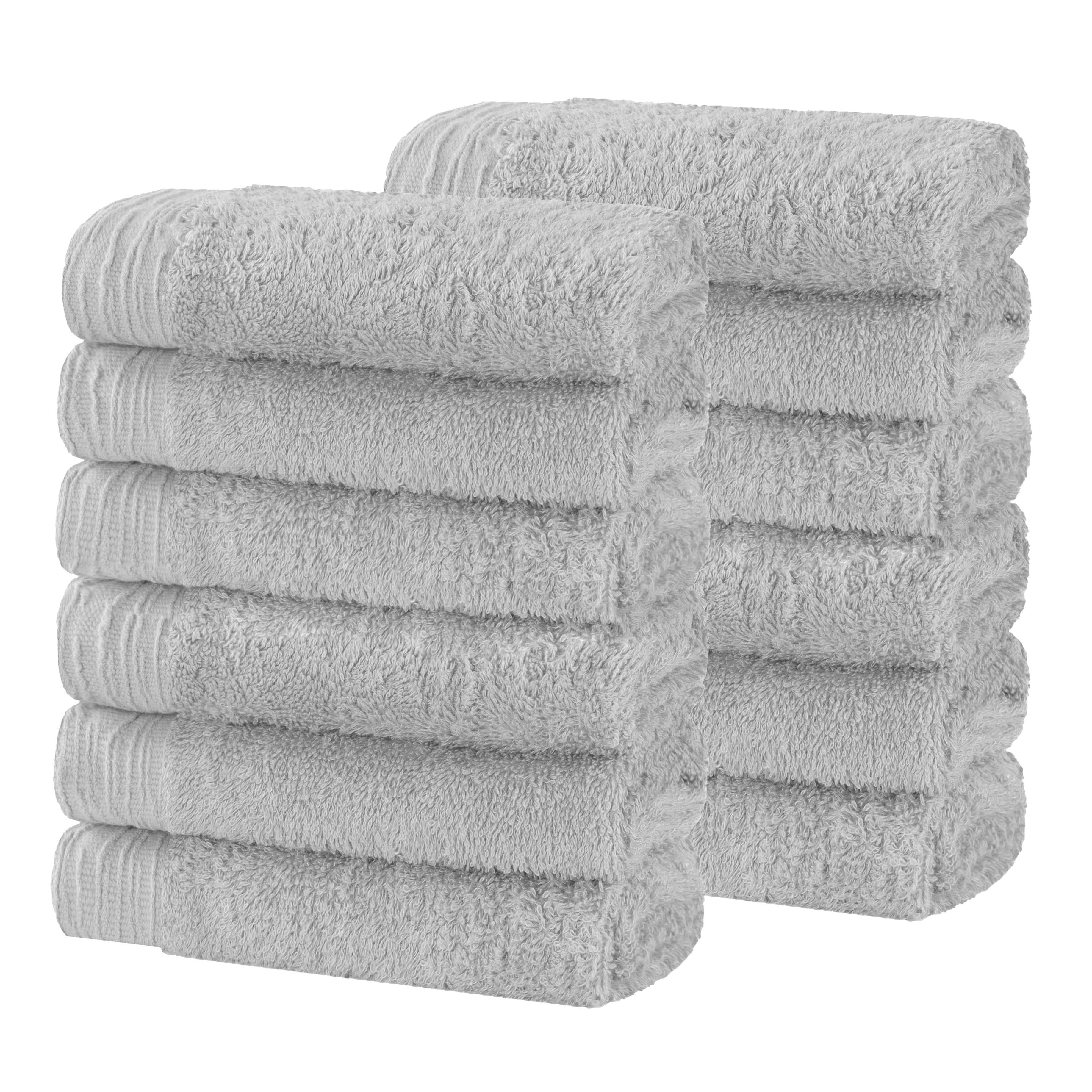 12-Pack Bamboo Rayon Eco-Friendly Face Towels & Washcloths - Soft, Absorbent & Sustainable for Spa, Gym & Daily Skincare