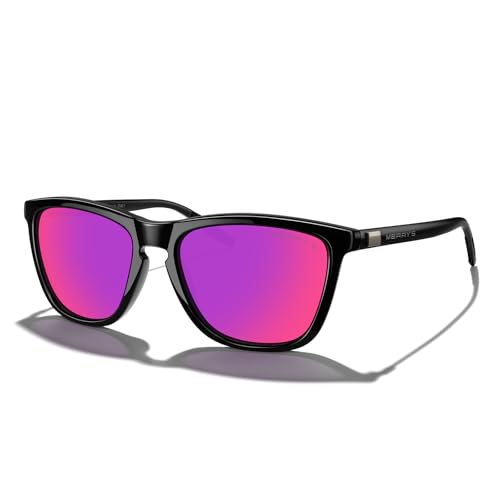 Black Frame/Purple Mirror Lens/Black Temples