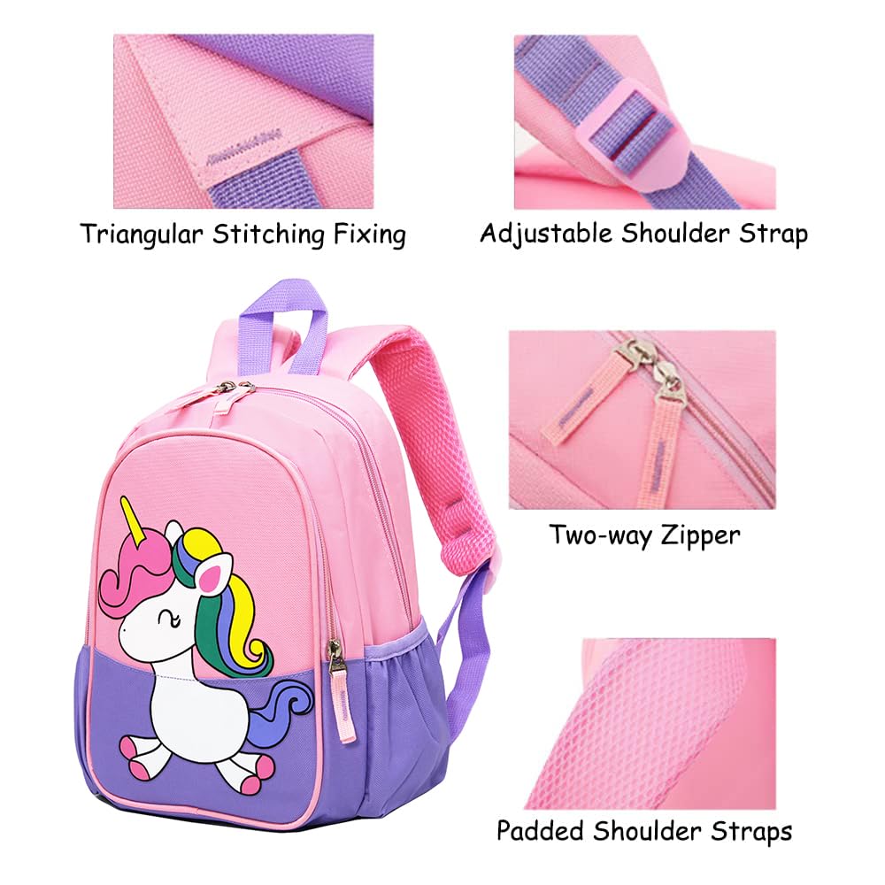 **CHERUBIC Toddler Backpack - Waterproof Cute Small Preschool Backpack for Boys & Girls, Lightweight Kids Travel Backpack with Cartoon Design - Perfect for Daycare, School, and Family Trips**