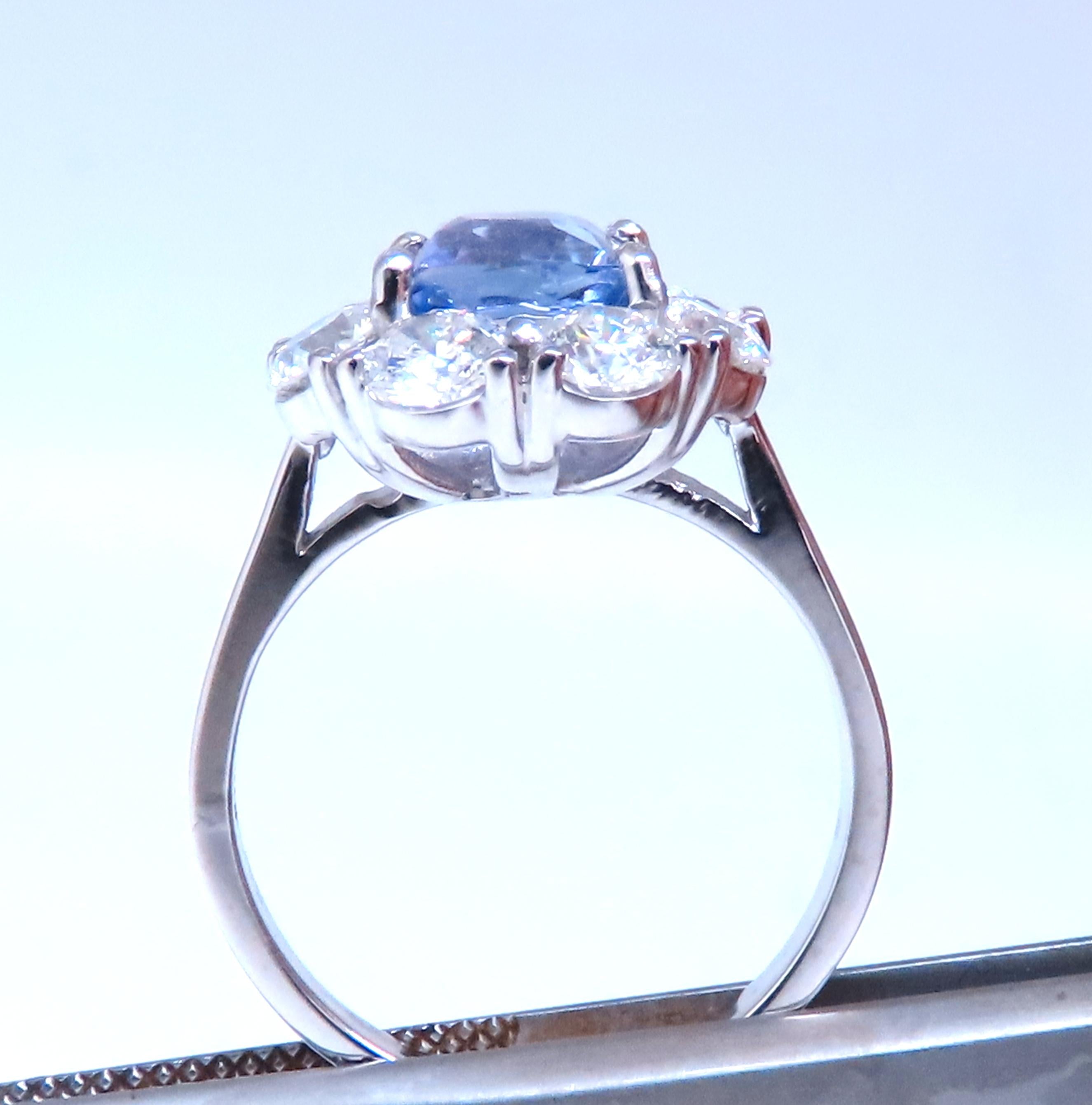 GIA Certified 3.30ct Natural Color Change Sapphire Diamond Ring in 18K Gold - Elegant Engagement, Wedding & Anniversary Jewelry Gift for Women