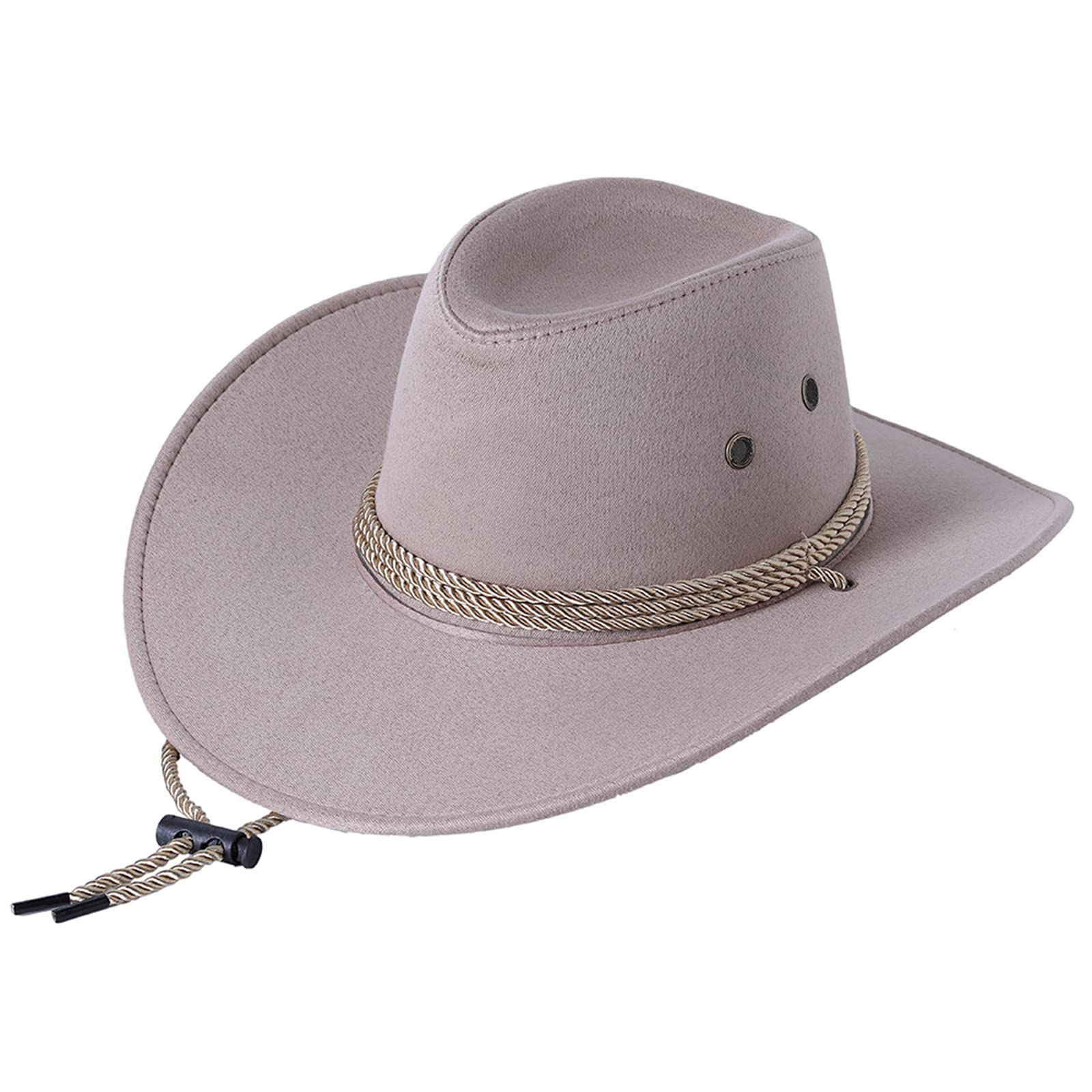 BEELADAN Men's Western Cowboy Hat - Adjustable Chin Strap & Wide Brim for Sun Protection - Perfect for Rodeo, Halloween Costume, Country Music Festivals & Outdoor Adventures
