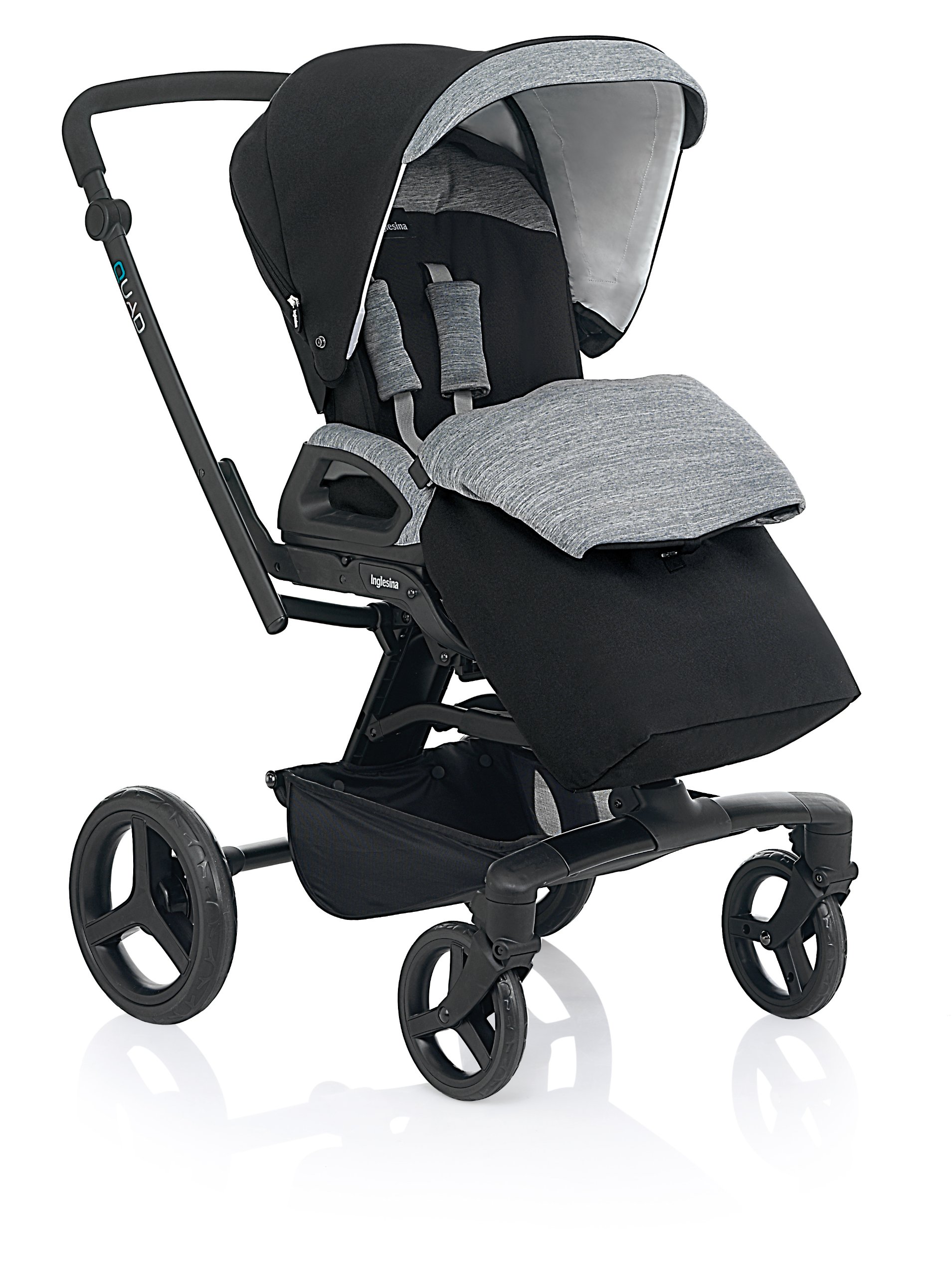 Inglesina Quad Stroller Vulcano - Lightweight 4-Wheel Baby Stroller with Adjustable Canopy & Storage Basket | Perfect for Travel, Shopping & Daily Walks