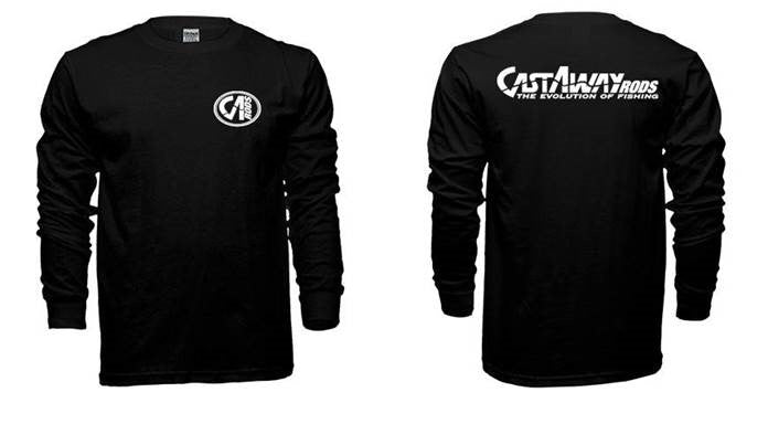 Castaway Black Long Sleeve T-Shirt for Men - Comfortable Cotton Crewneck Casual Shirt | Perfect for Everyday Wear, Outdoor Activities & Layering