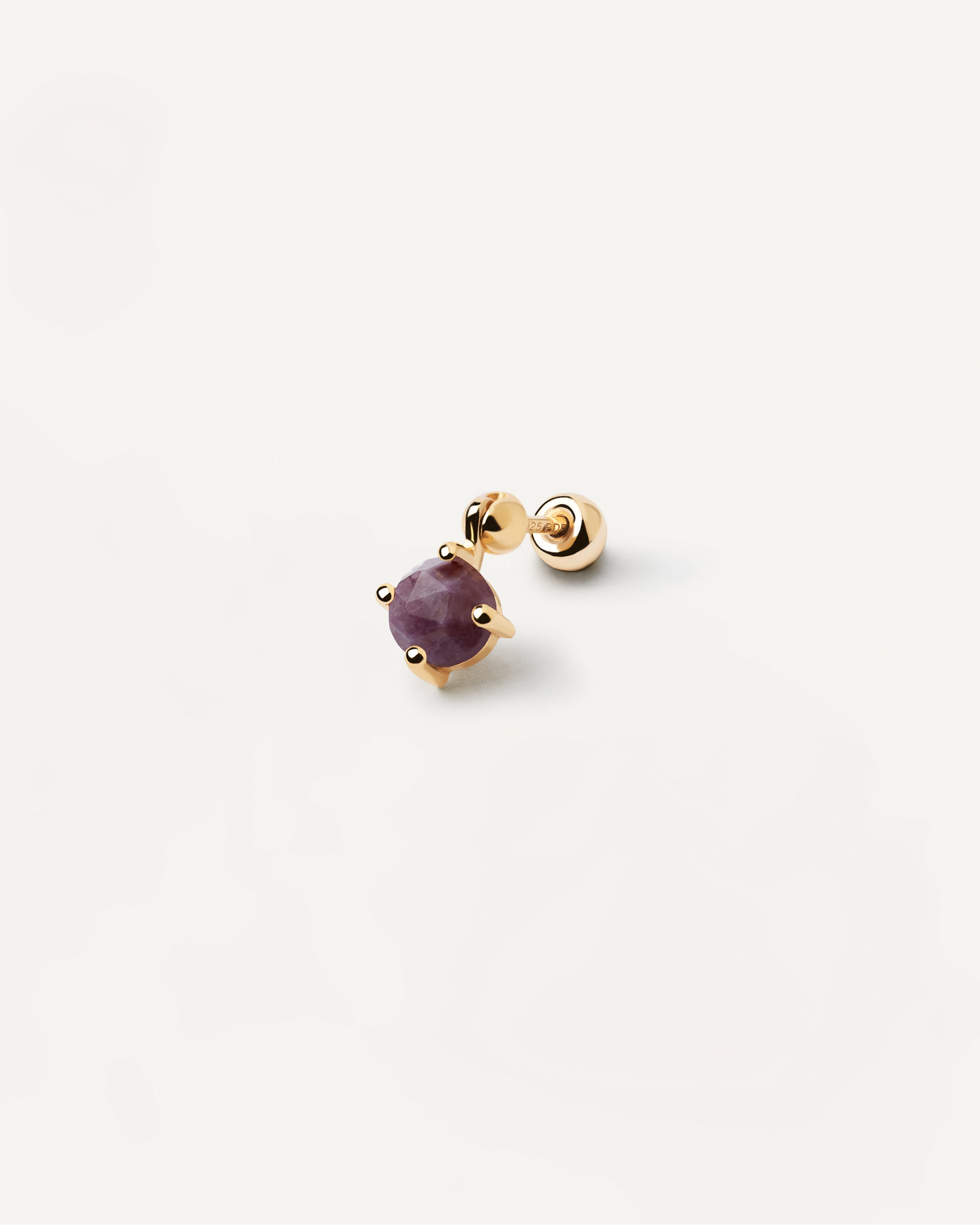Kimi Charoite Single Earring - Genuine Purple Charoite Stone Dangle Earring for Women | Perfect for Parties, Weddings & Special Occasions