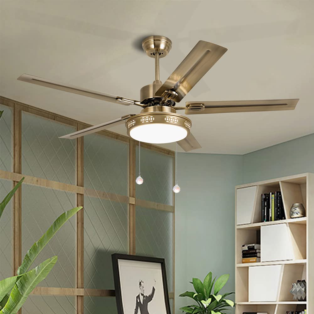 Dazzling Crystal Ceiling Fan Pull Chain Set - 45mm Crystal Heart & AB Coat Crystal Prism Ball (Pack of 2 with Connector) | Elegant Home Decor for Living Room, Bedroom & Porch
