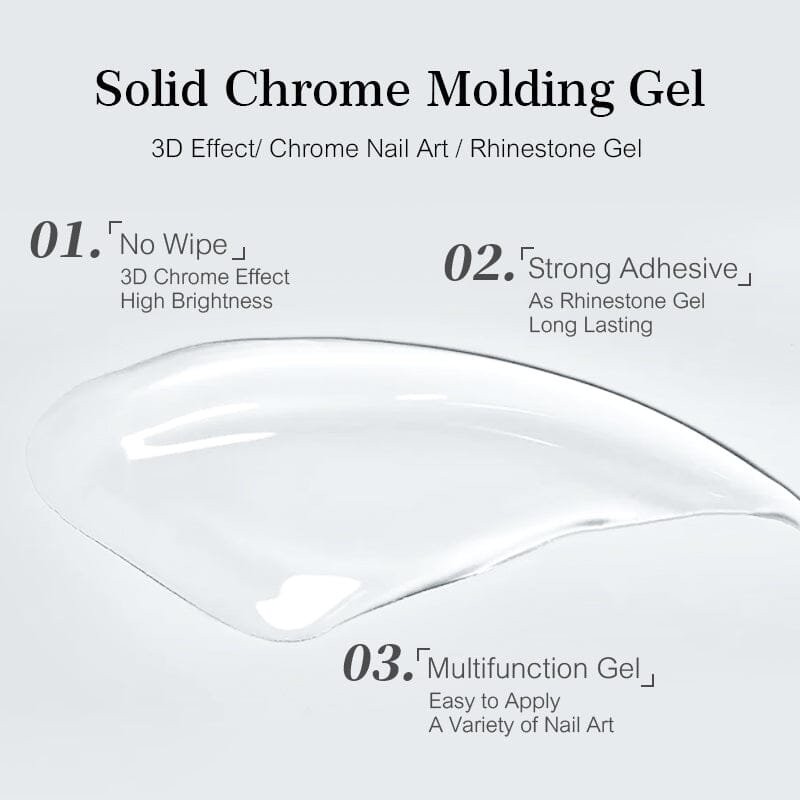Professional Semi-Solid Chrome Molding Gel 5g - Strong Hold Styling Wax for Men's Hair - Perfect for Pompadour, Quiff & Undercut Hairstyles