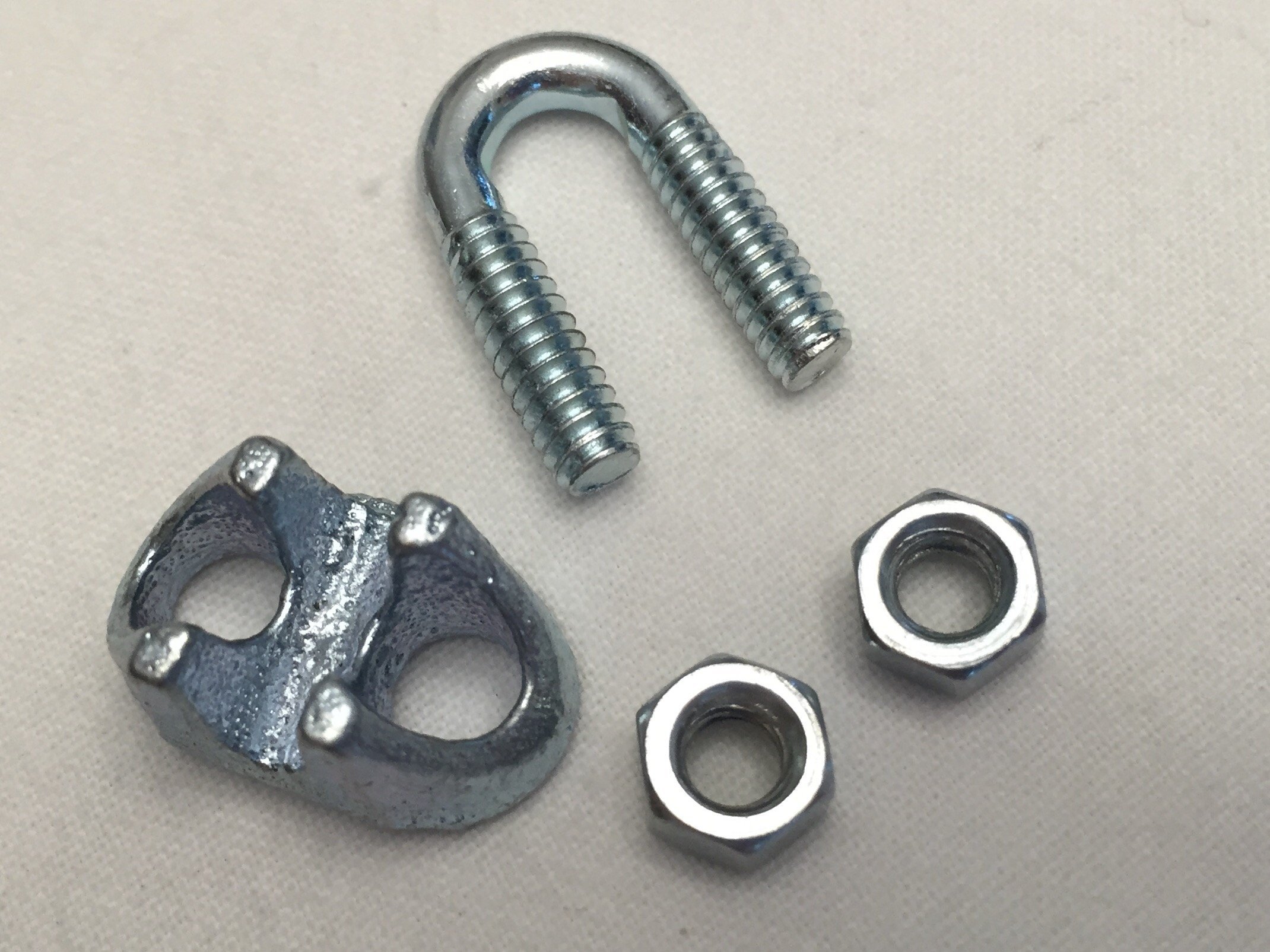1/8 Inch Zinc Plated Wire Rope Clamp 36 Pack - Heavy Duty Cable Clips for Outdoor Use, Marine, Fencing, and DIY Projects - Yardware & Construction Supplies