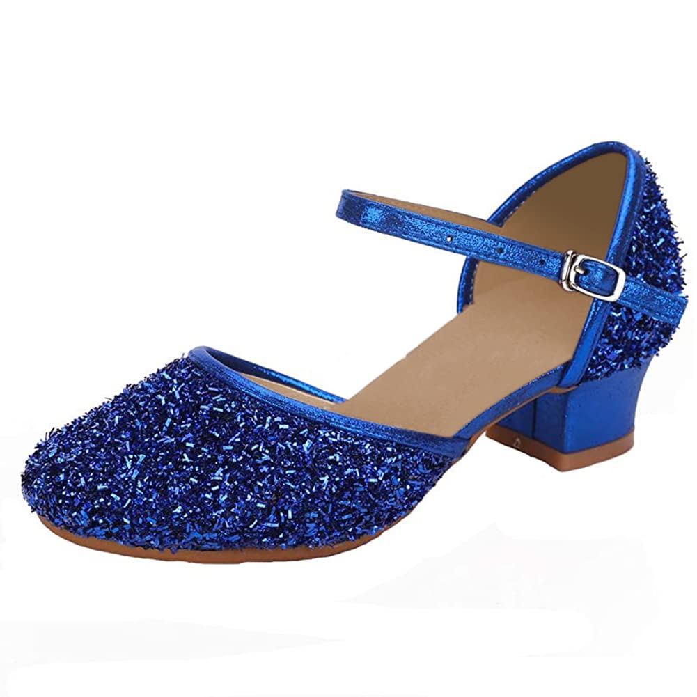 Girls Mary Jane Dance Shoes - Soft Sole Low Heel for Toddlers & Kids - Perfect for Summer & Training
