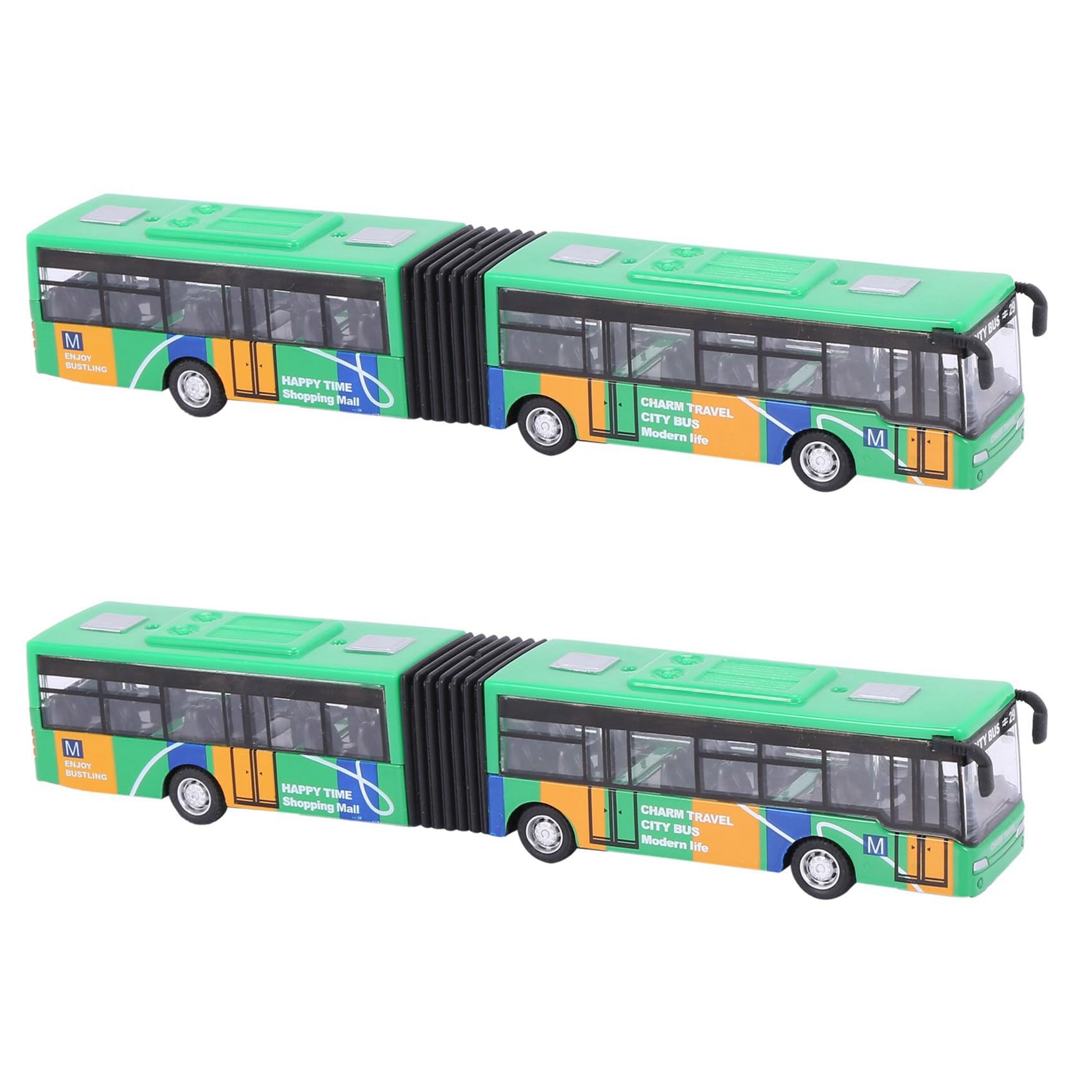 Verasail 2-Piece Diecast Toy Car Set - Miniature Green Bus & Vehicle for Kids, Toddlers & Small Babies | Perfect for Playtime, Collecting & Early Learning
