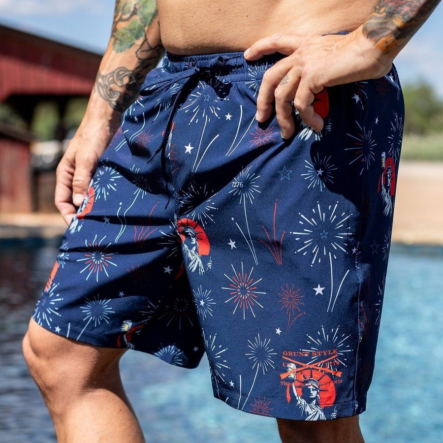 Grunt Trunks Men's Swim Shorts - Quick Dry, Comfortable & Stylish for Beach, Pool & Summer Vacation