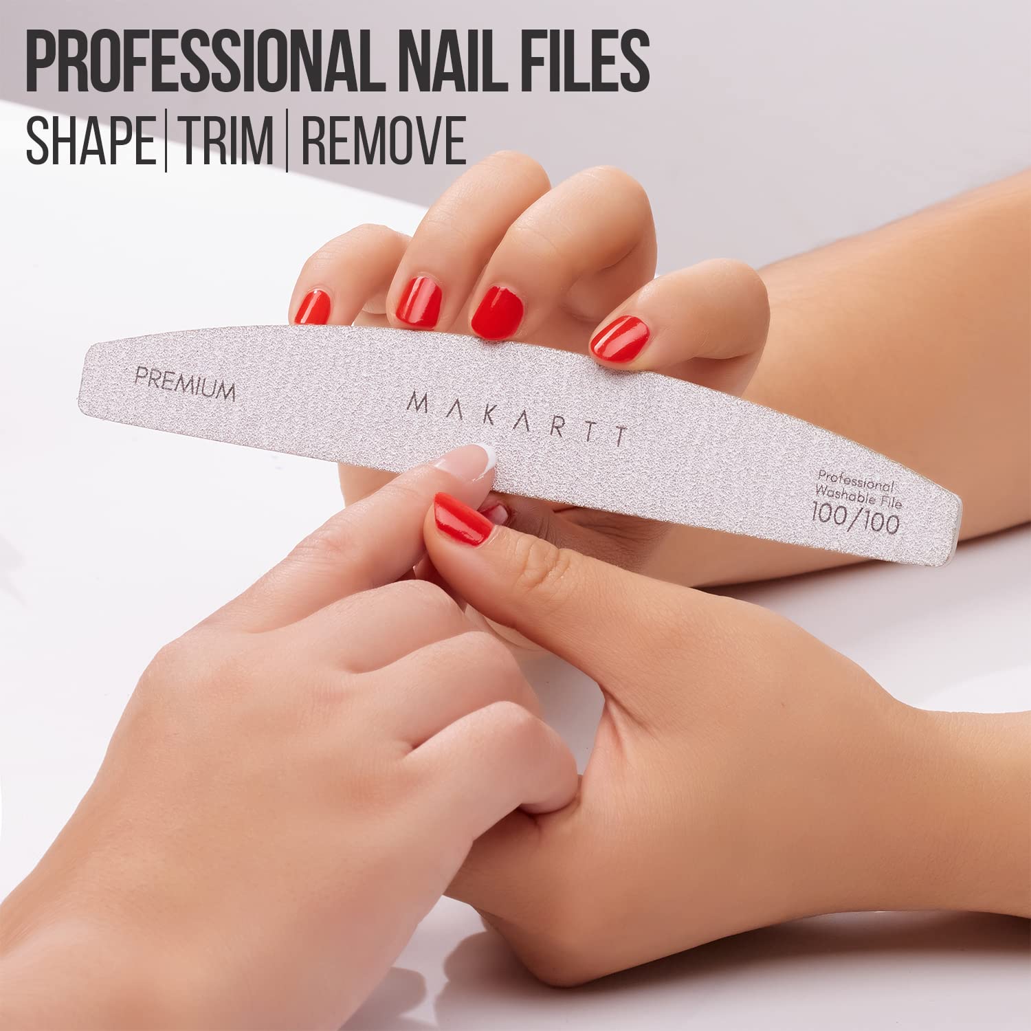 Makartt Professional 100/100 Grit Zebra Nail Files with Electric Nail Drill Kit - JD700 Nail File for Manicure, Pedicure & Nail Art at Home or Salon